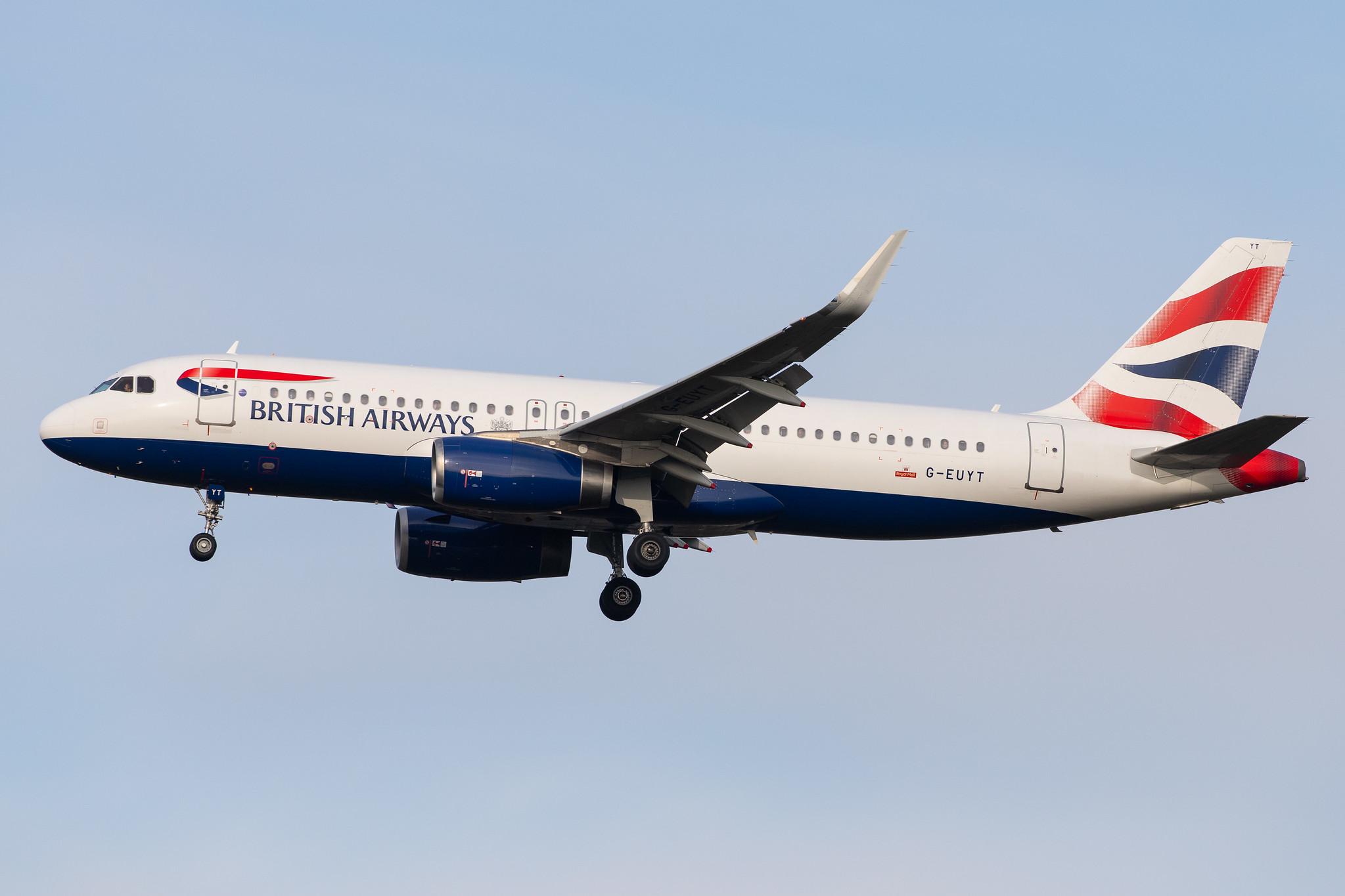 London Heathrow Airport: British Airways (BA / BAW) |  Airbus A320-232 A320 | G-EUYT | MSN 5985
