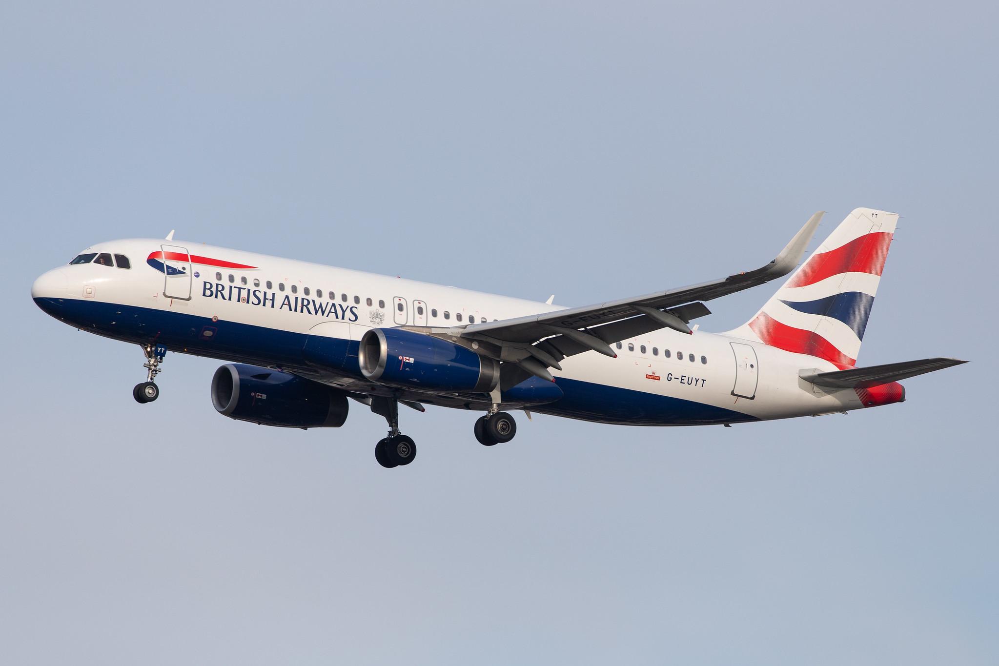 London Heathrow Airport: British Airways (BA / BAW) |  Airbus A320-232 A320 | G-EUYT | MSN 5985