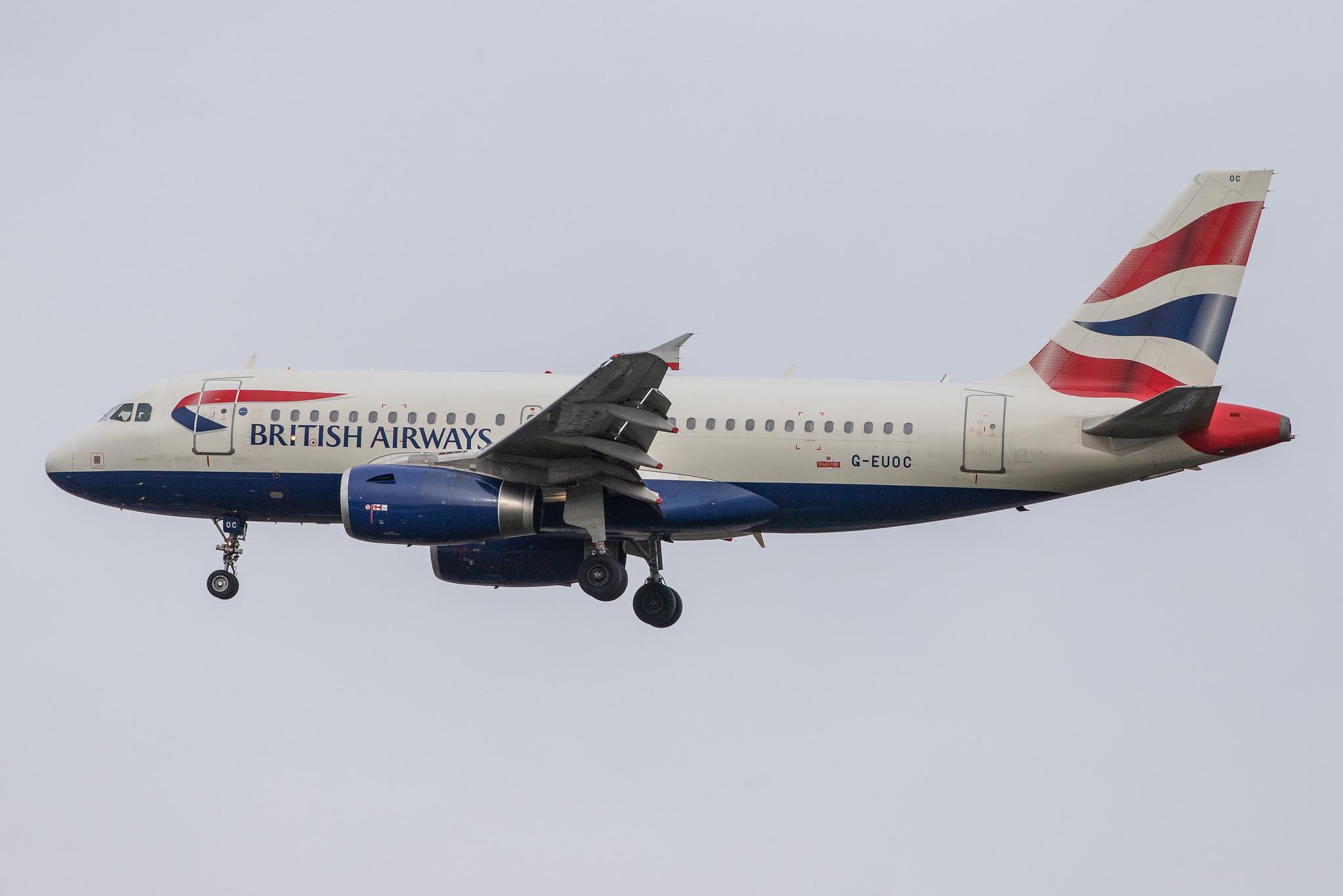 London Heathrow Airport: British Airways (BA / BAW) |  Airbus A319-131 A319 | G-EUOC | MSN 1537
