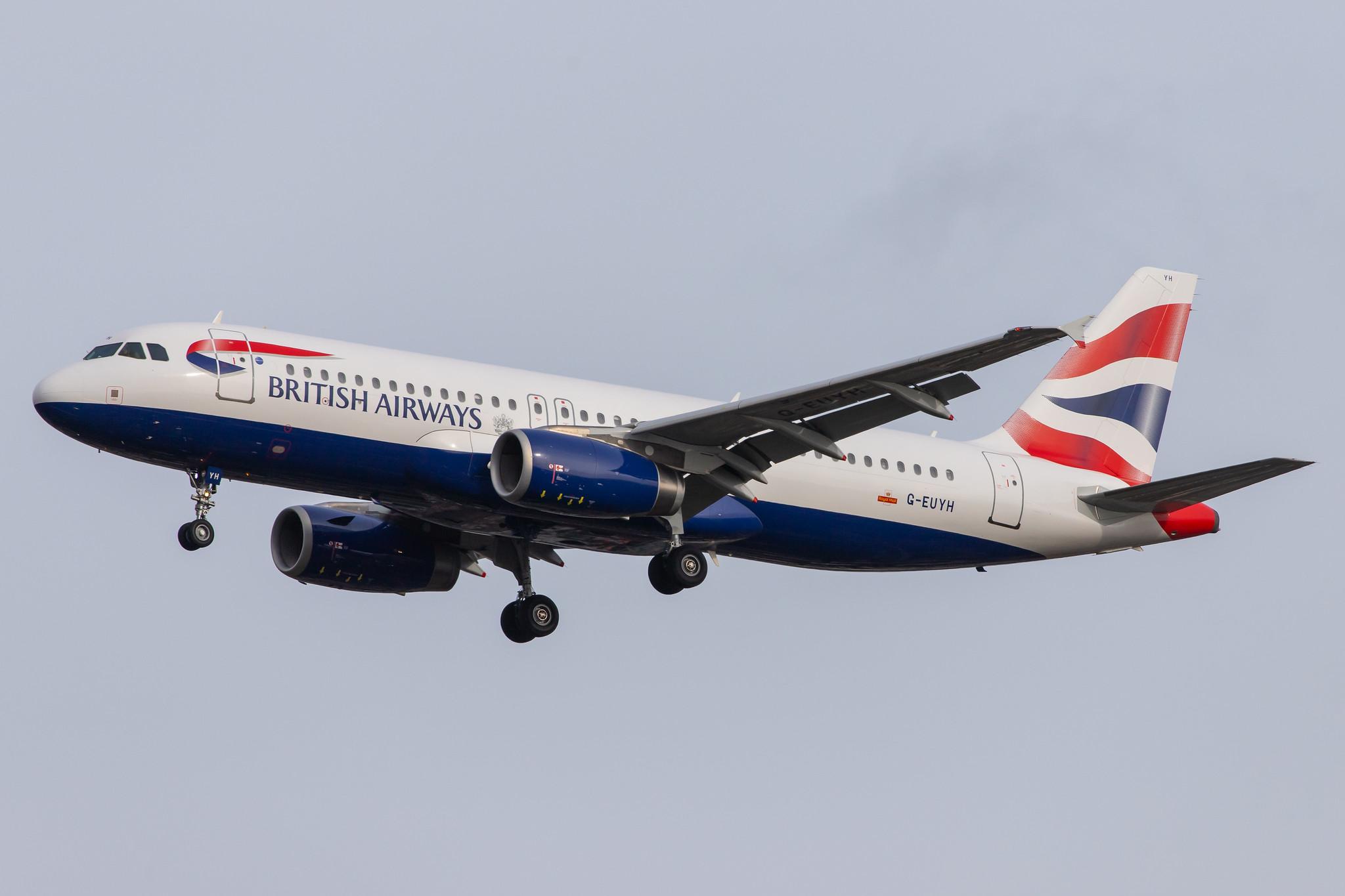 London Heathrow Airport: British Airways (BA / BAW) |  Airbus A320-232 A320 | G-EUYH | MSN 4265