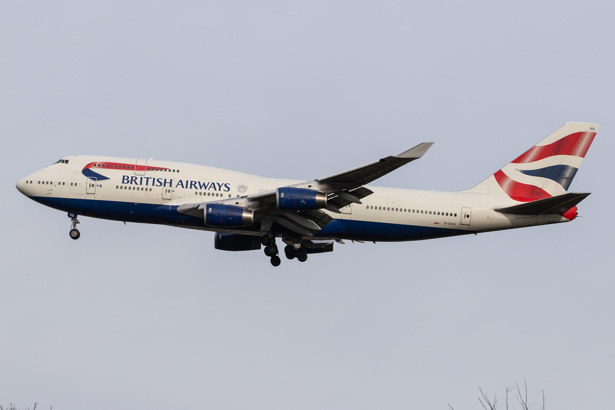 London Heathrow Airport: British Airways (BA / BAW) |  Boeing 747-436 B744 | G-CIVU | MSN 25810