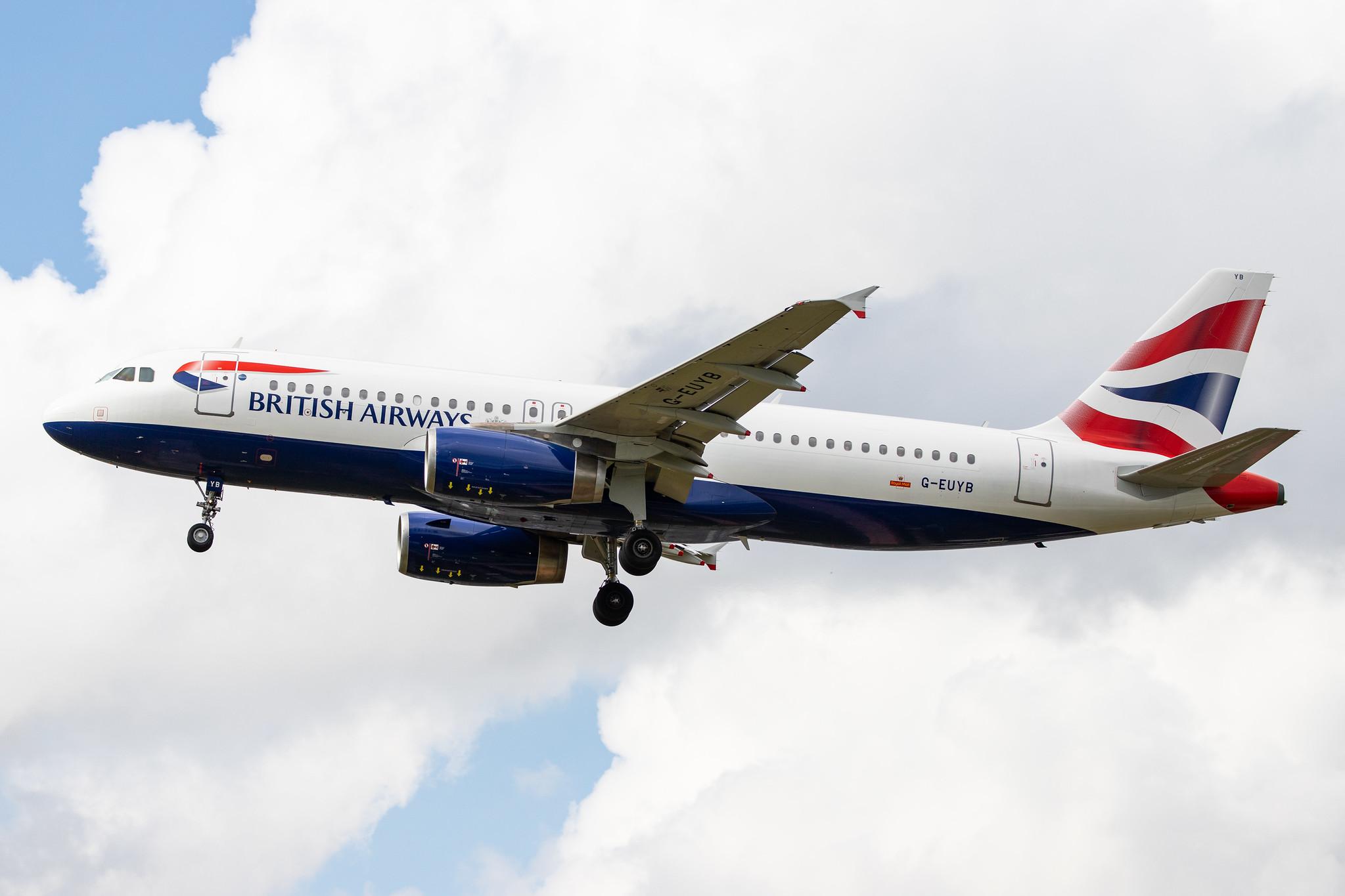 London Heathrow Airport: British Airways (BA / BAW) |  Airbus A320-232 A320 | G-EUYB | MSN 3703