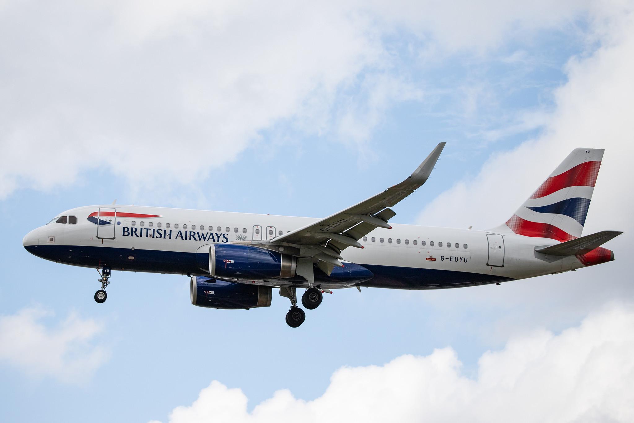 London Heathrow Airport: British Airways (BA / BAW) |  Airbus A320-232 A320 | G-EUYU | MSN 6028