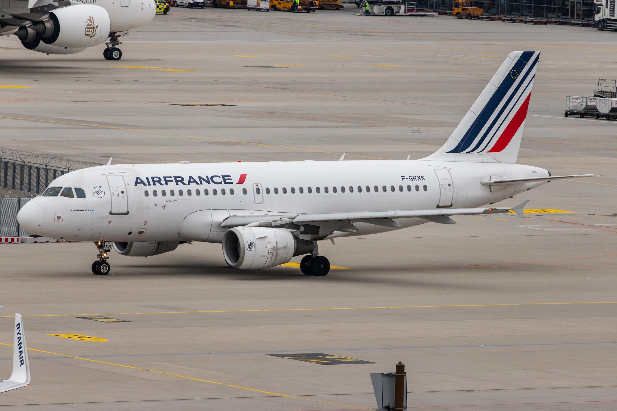 Munich Airport: Air France (AF / AFR) |  Airbus A319-111 A319 | F-GRXK | MSN 2716