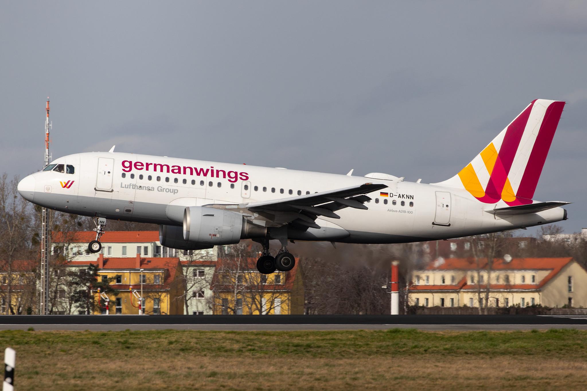 Flughafen Berlin Tegel (TXL): Eurowings (EW / EWG) | Operator: Germanwings |  Airbus A319-112 A319 | D-AKNN | MSN 1136