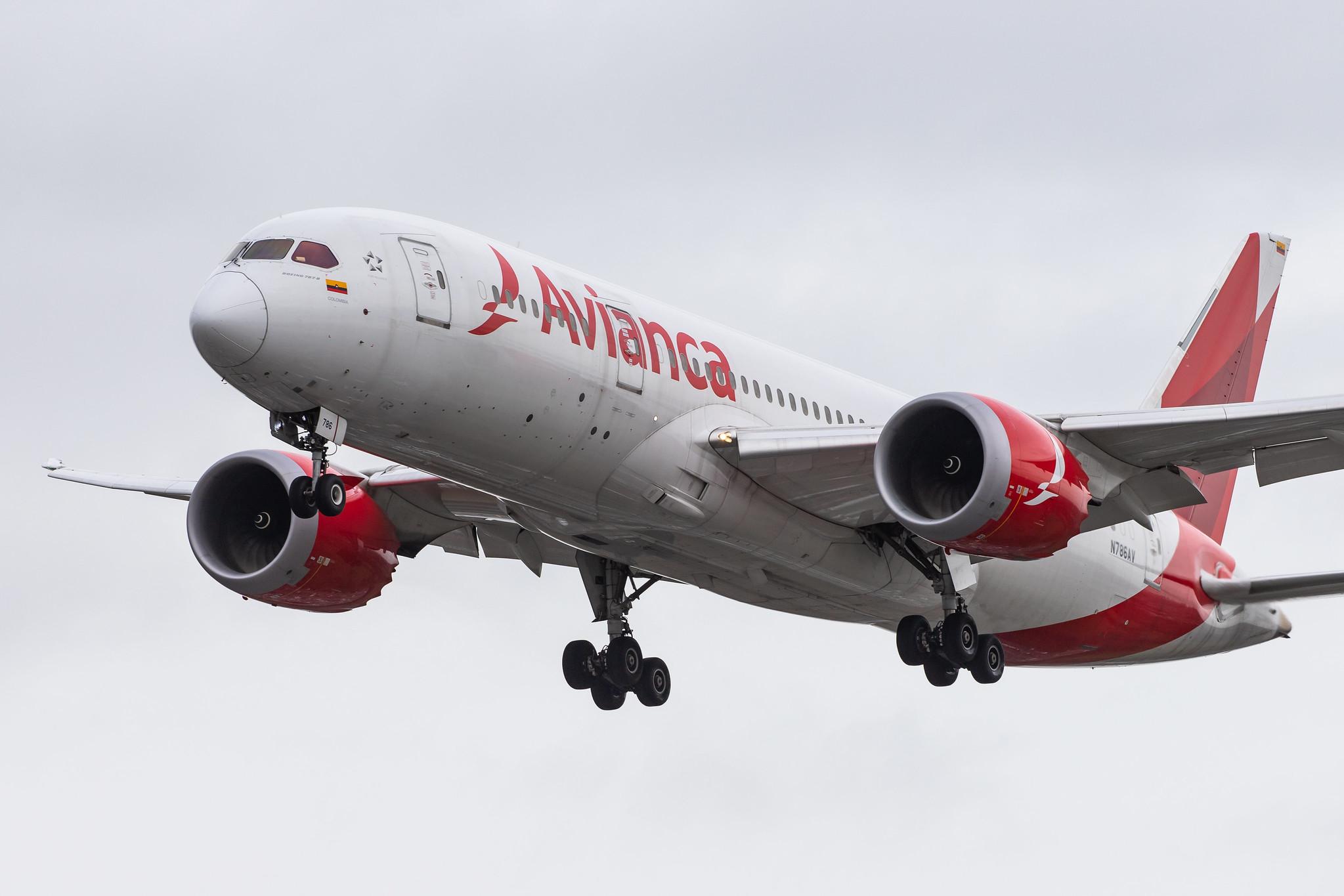 London Heathrow Airport: Avianca (AV / AVA) |  Boeing 787-8 Dreamliner B788 | N786AV | MSN 37508