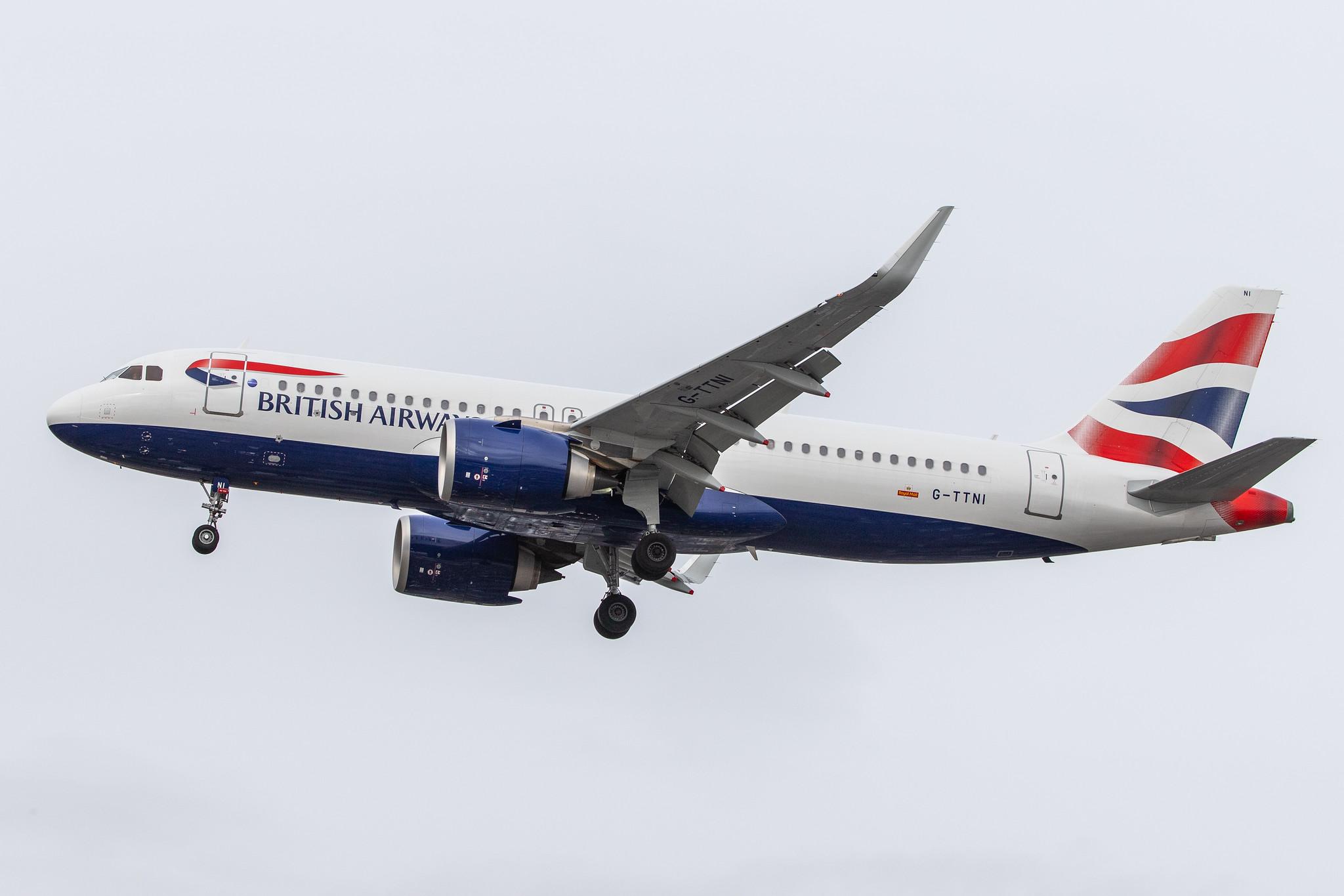 London Heathrow Airport: British Airways (BA / BAW) |  Airbus A320-251N A20N | G-TTNI | MSN 8767