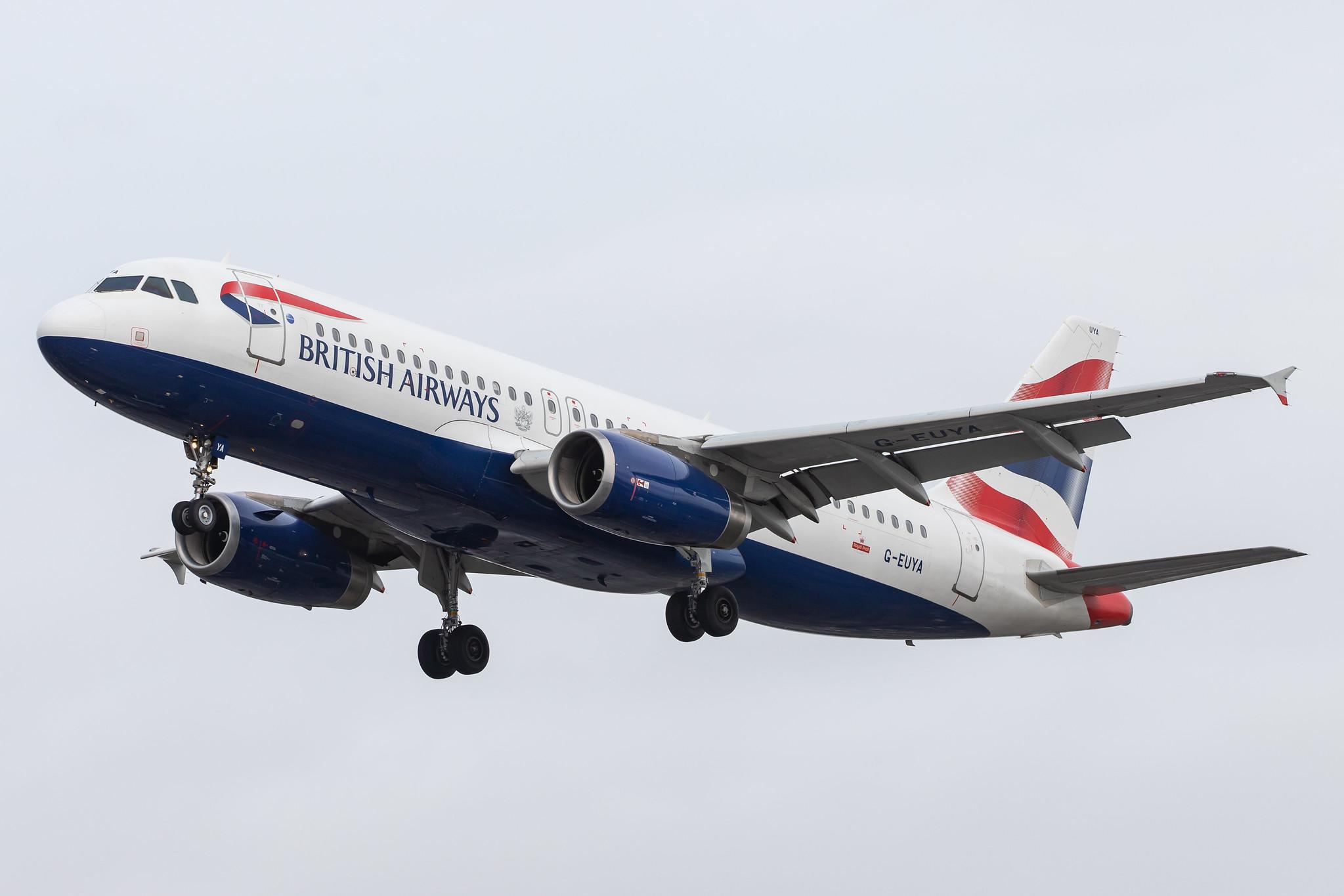 London Heathrow Airport: British Airways (BA / BAW) |  Airbus A320-232 A320 | G-EUYA | MSN 3697