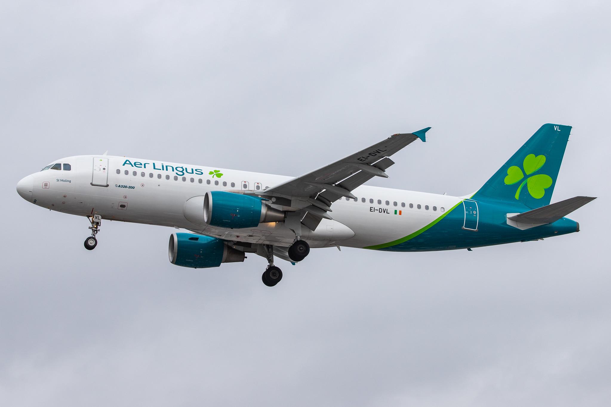 London Heathrow Airport: Aer Lingus (EI / EIN) |  Airbus A320-214 A320 | EI-DVL | MSN 4678