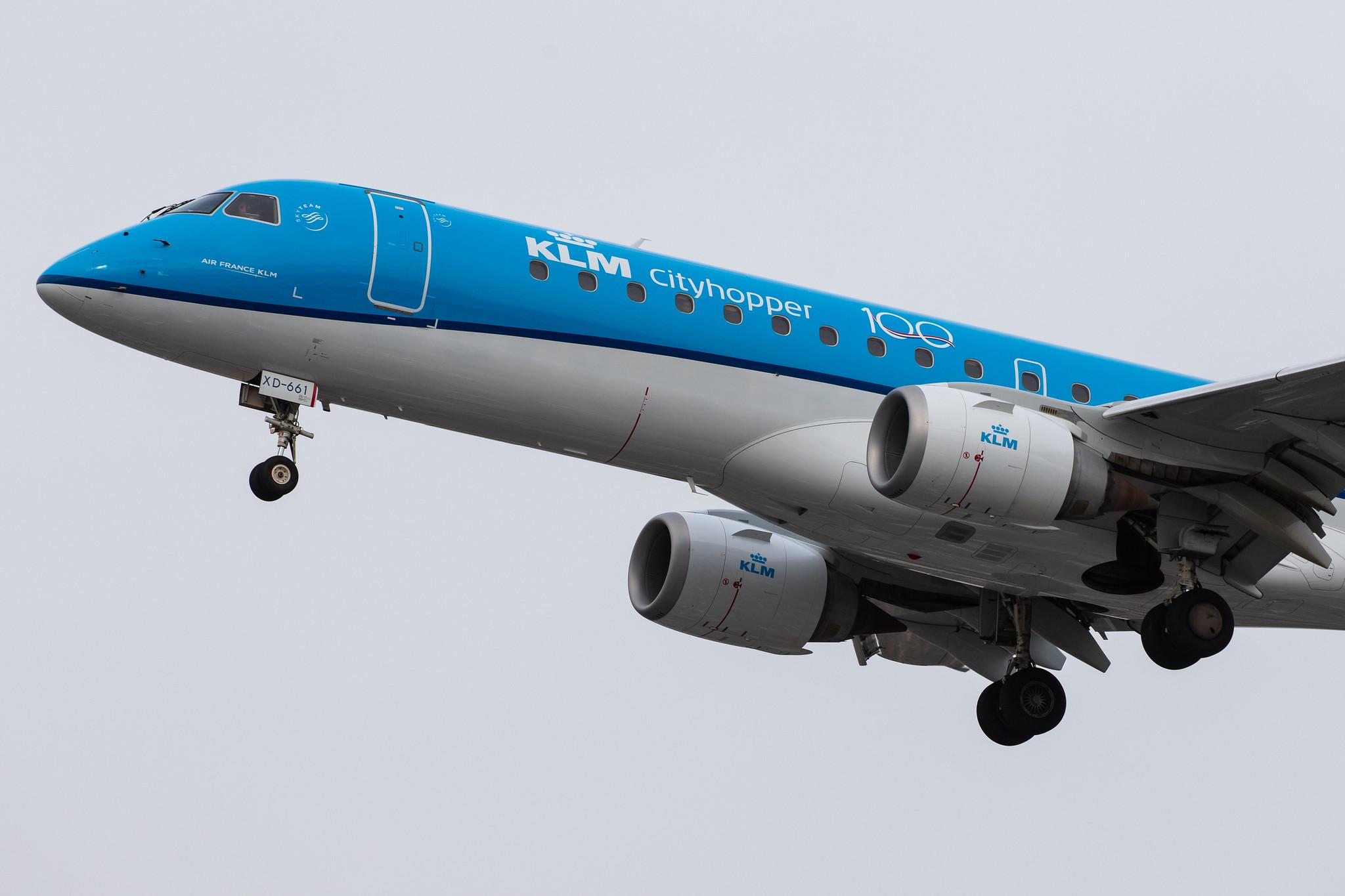 London Heathrow Airport: KLM (KL / KLM) | Operator: KLM Cityhopper |  Embraer E190STD E190 | PH-EXD | MSN 19000661