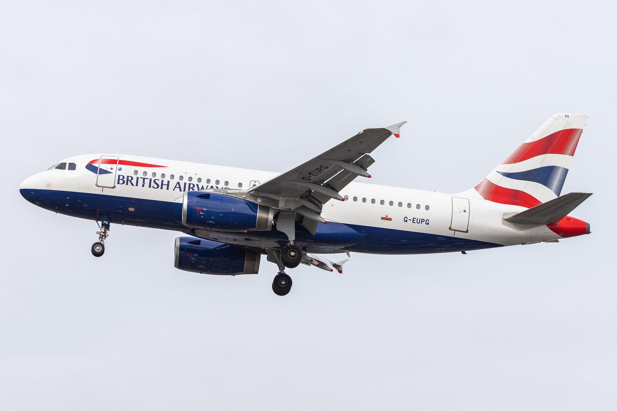 London Heathrow Airport: British Airways (BA / BAW) |  Airbus A319-131 A319 | G-EUPG | MSN 1222