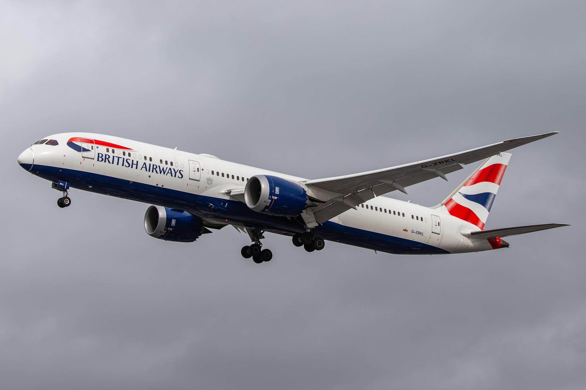 London Heathrow Airport: British Airways (BA / BAW) |  Boeing 787-9 Dreamliner B789 | G-ZBKL | MSN 38628
