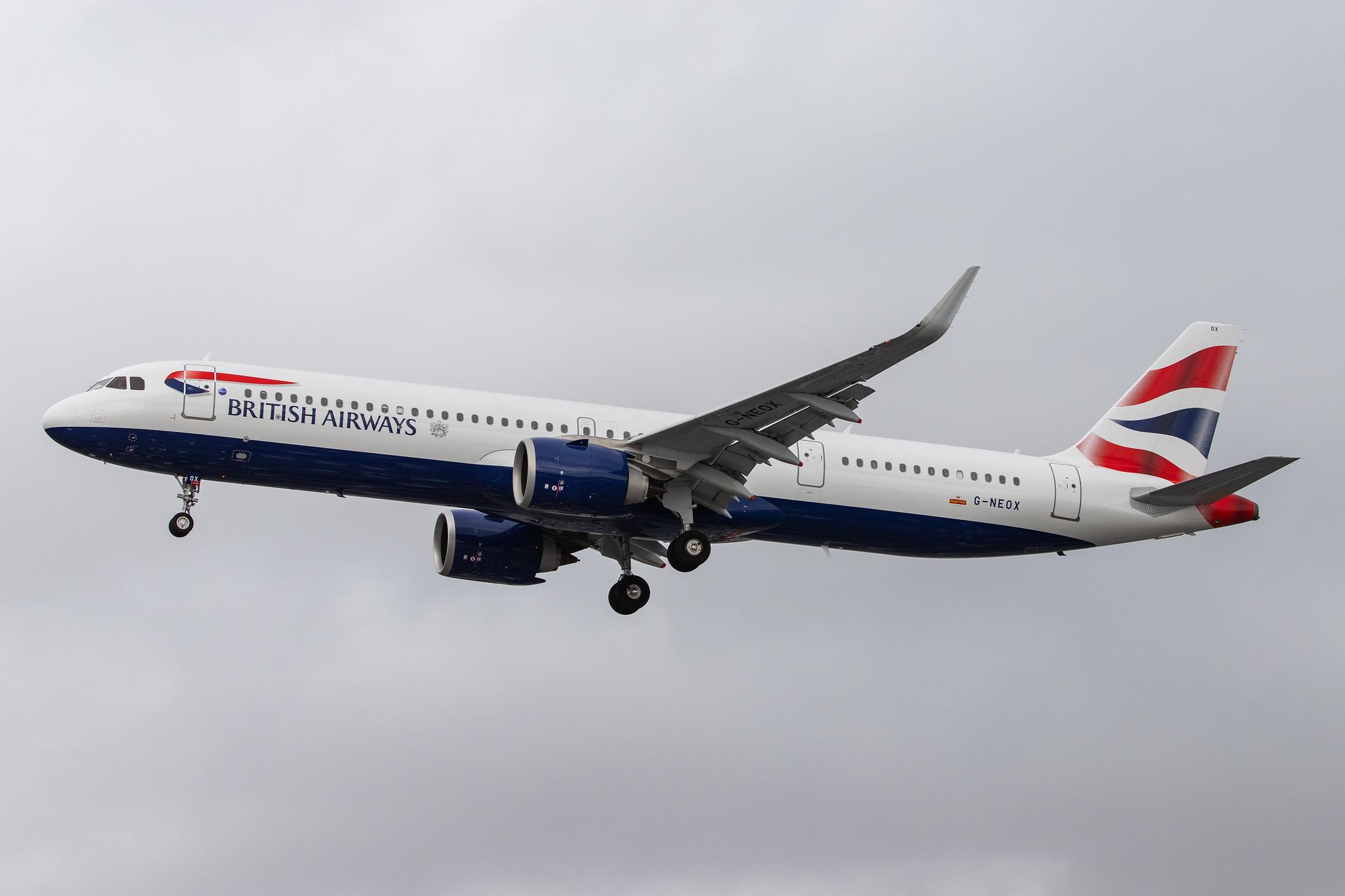 London Heathrow Airport: British Airways (BA / BAW) |  Airbus A321-251NX A21N | G-NEOX | MSN 9162