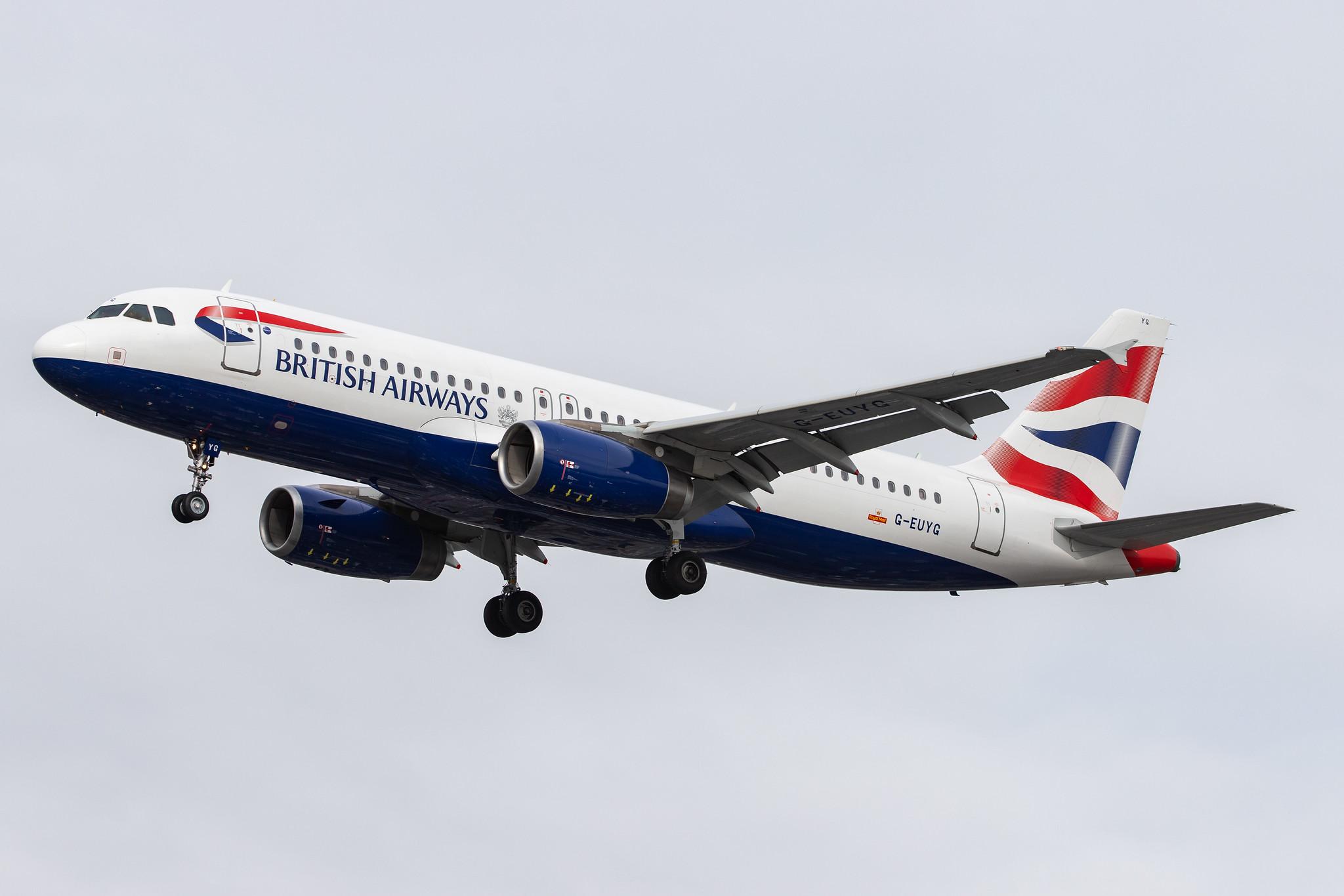 London Heathrow Airport: British Airways (BA / BAW) |  Airbus A320-232 A320 | G-EUYG | MSN 4238