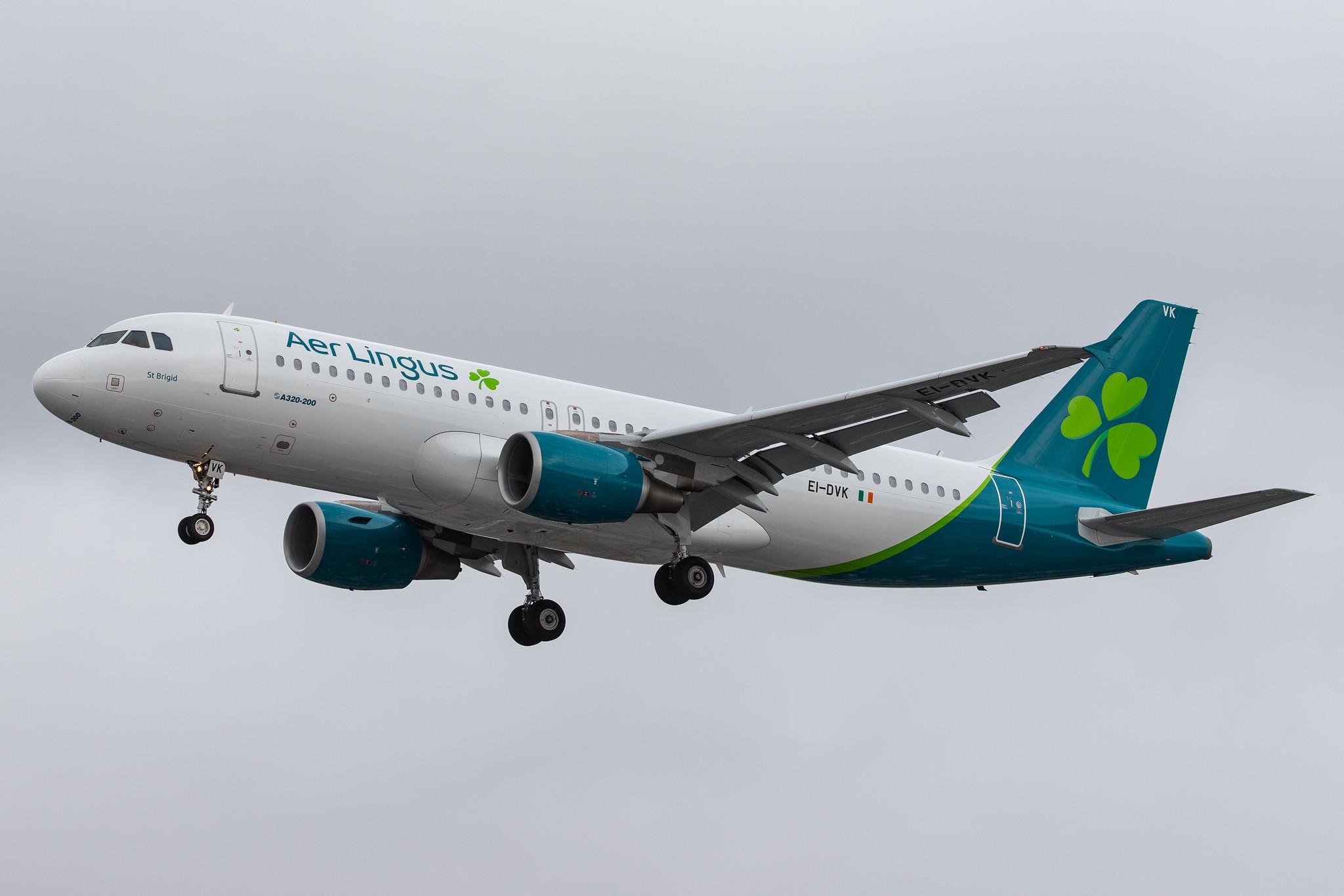 London Heathrow Airport: Aer Lingus (EI / EIN) |  Airbus A320-214 A320 | EI-DVK | MSN 4572
