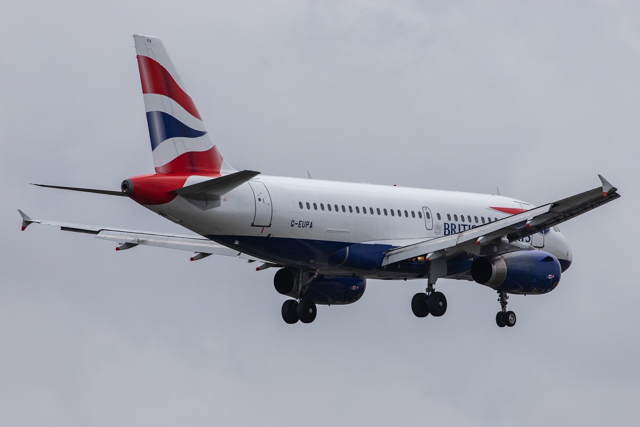 London Heathrow Airport: British Airways (BA / BAW) |  Airbus A319-131 A319 | G-EUPA | MSN 1082