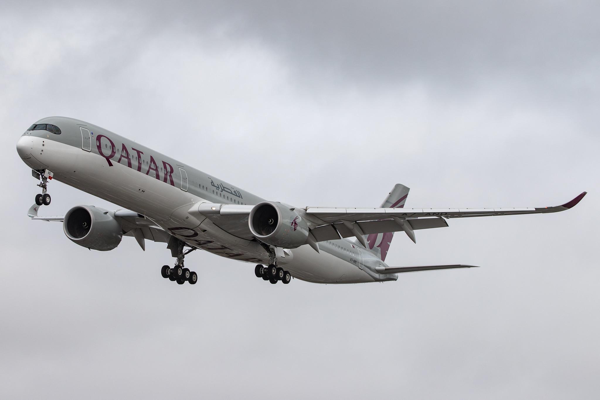 London Heathrow Airport: Qatar Airways (QR / QTR) |  Airbus A350-1041 A35K | A7-AND | MSN 125