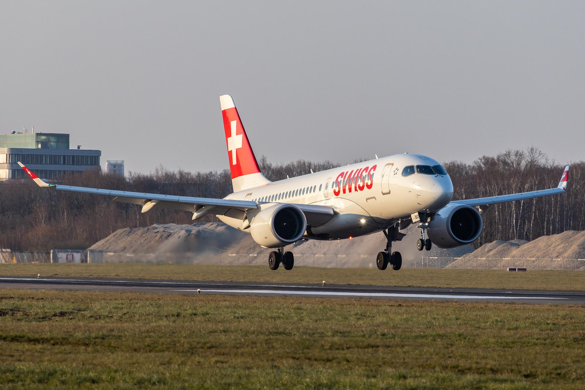Hamburg Airport: Swiss (LX / SWR) |  Airbus A220-100 BCS1 | HB-JBG | MSN 50016