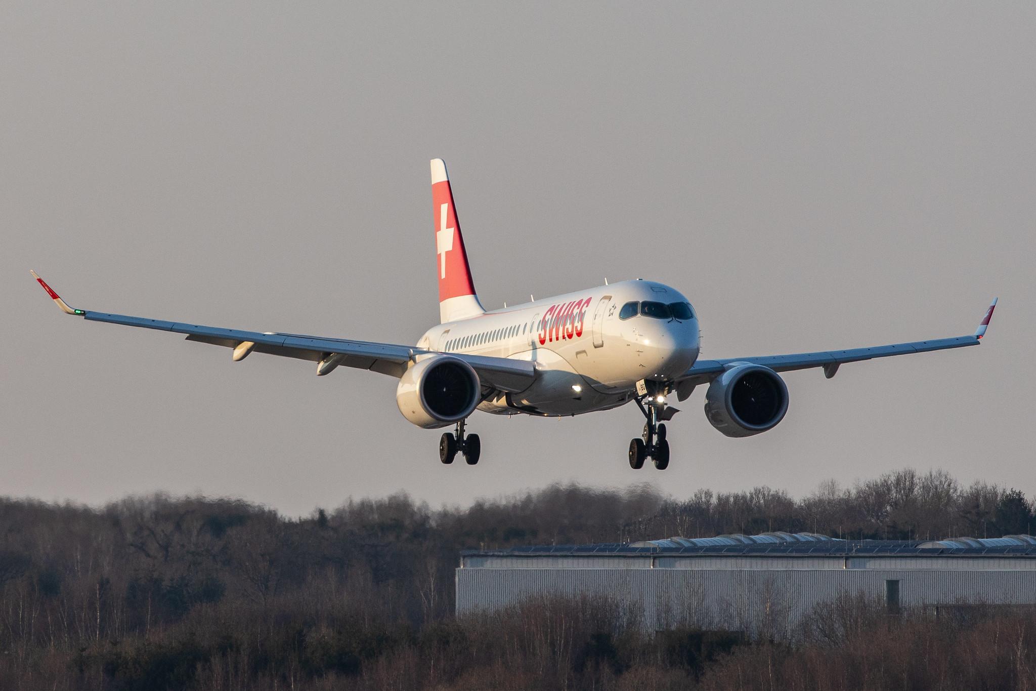 Hamburg Airport: Swiss (LX / SWR) |  Airbus A220-100 BCS1 | HB-JBG | MSN 50016