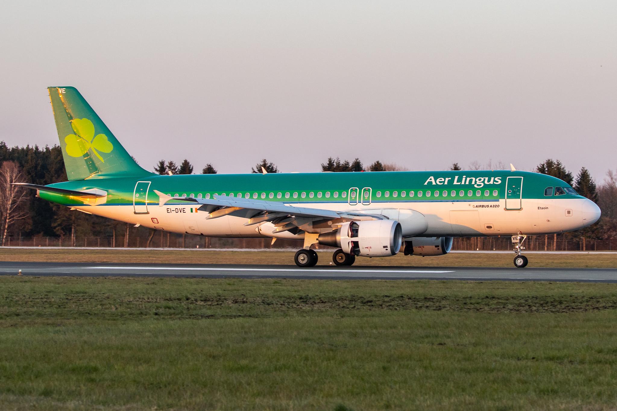 Hamburg Airport: Aer Lingus (EI / EIN) |  Airbus A320-214 A320 | EI-DVE | MSN 3129