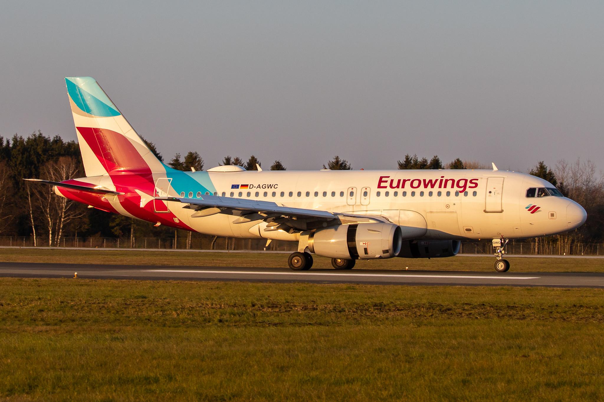 Hamburg Airport: Eurowings (EW / EWG) |  Airbus A319-132 A319 | D-AGWC | MSN 2976