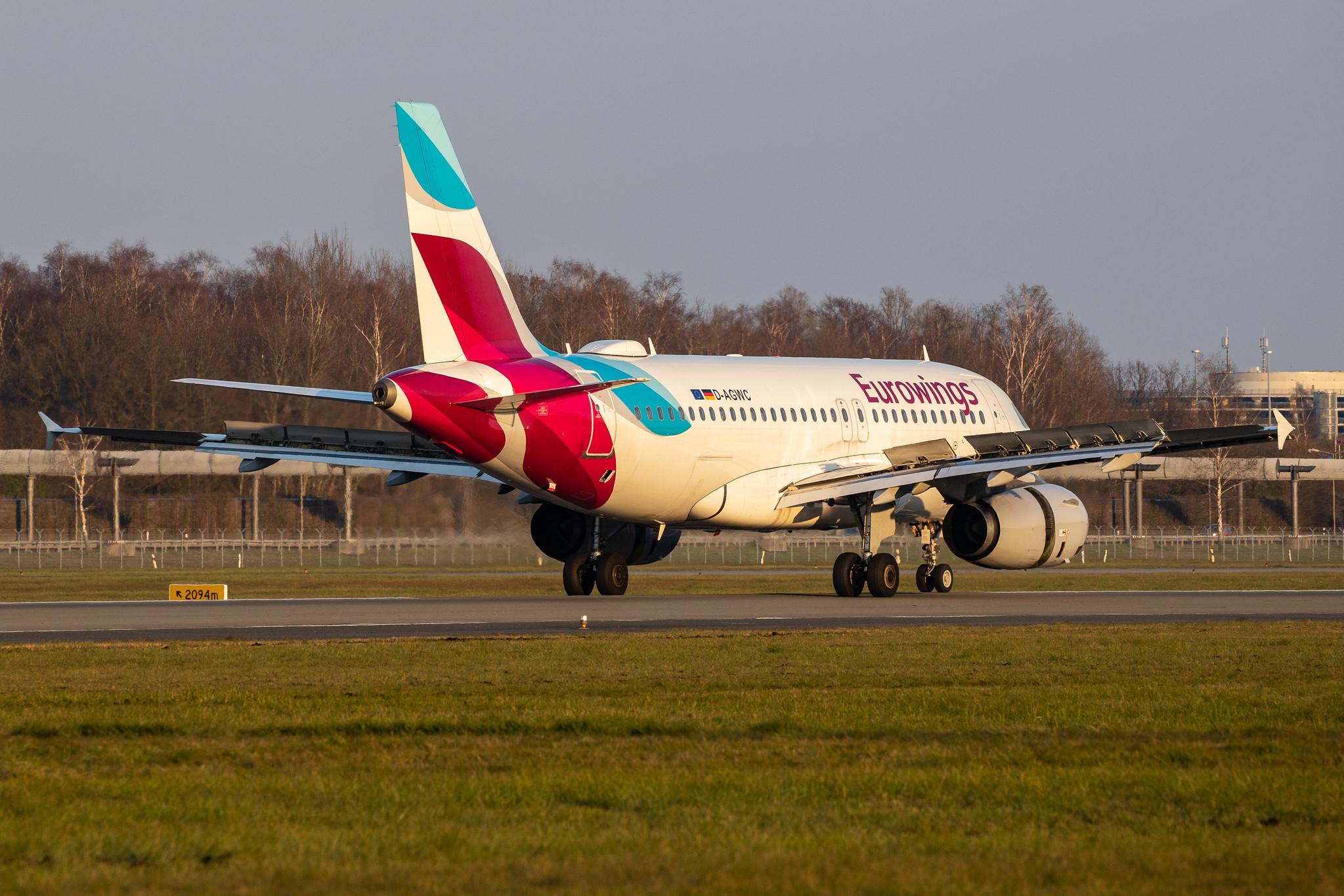 Hamburg Airport: Eurowings (EW / EWG) |  Airbus A319-132 A319 | D-AGWC | MSN 2976