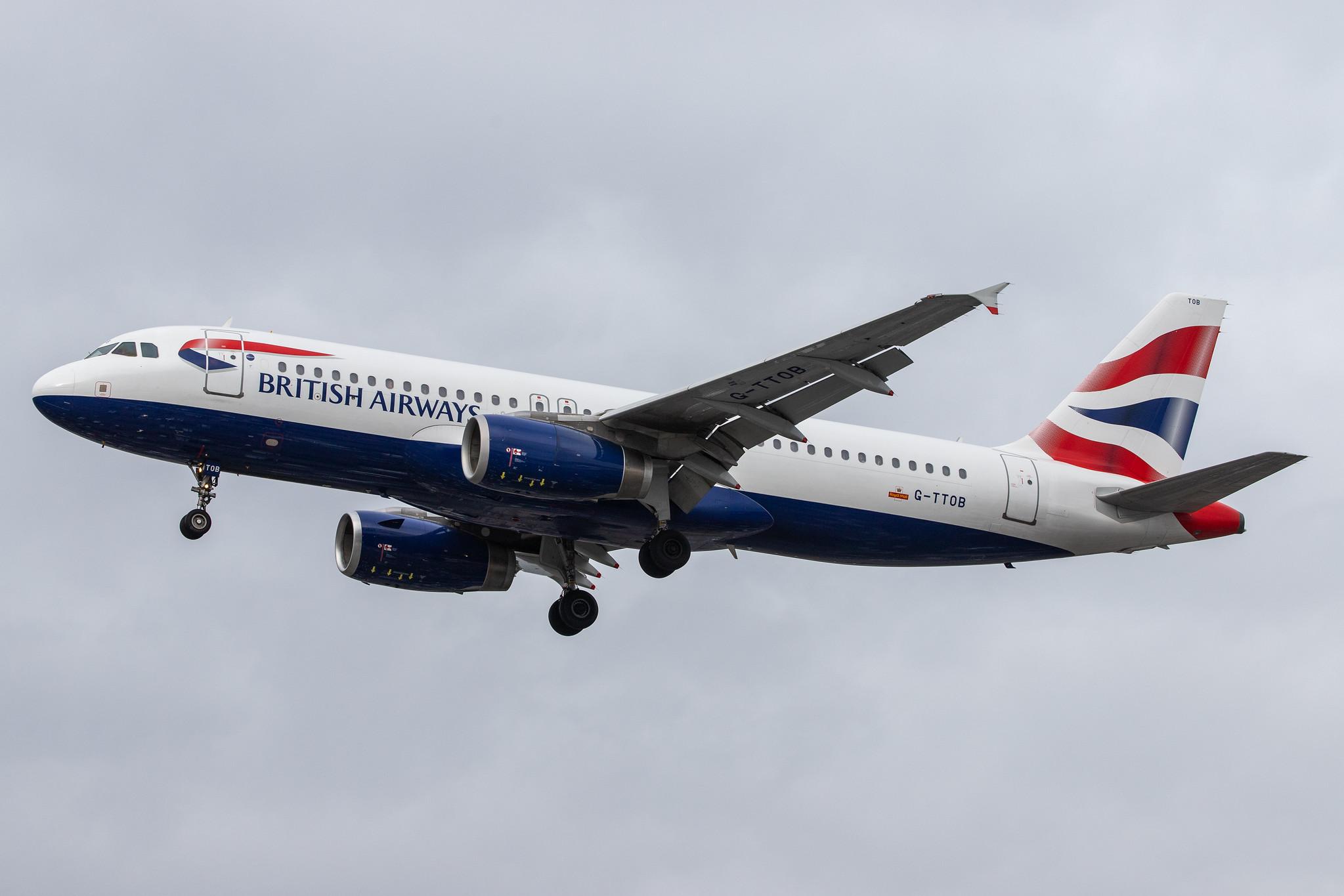 London Heathrow Airport: British Airways (BA / BAW) |  Airbus A320-232 A320 | G-TTOB | MSN 1687