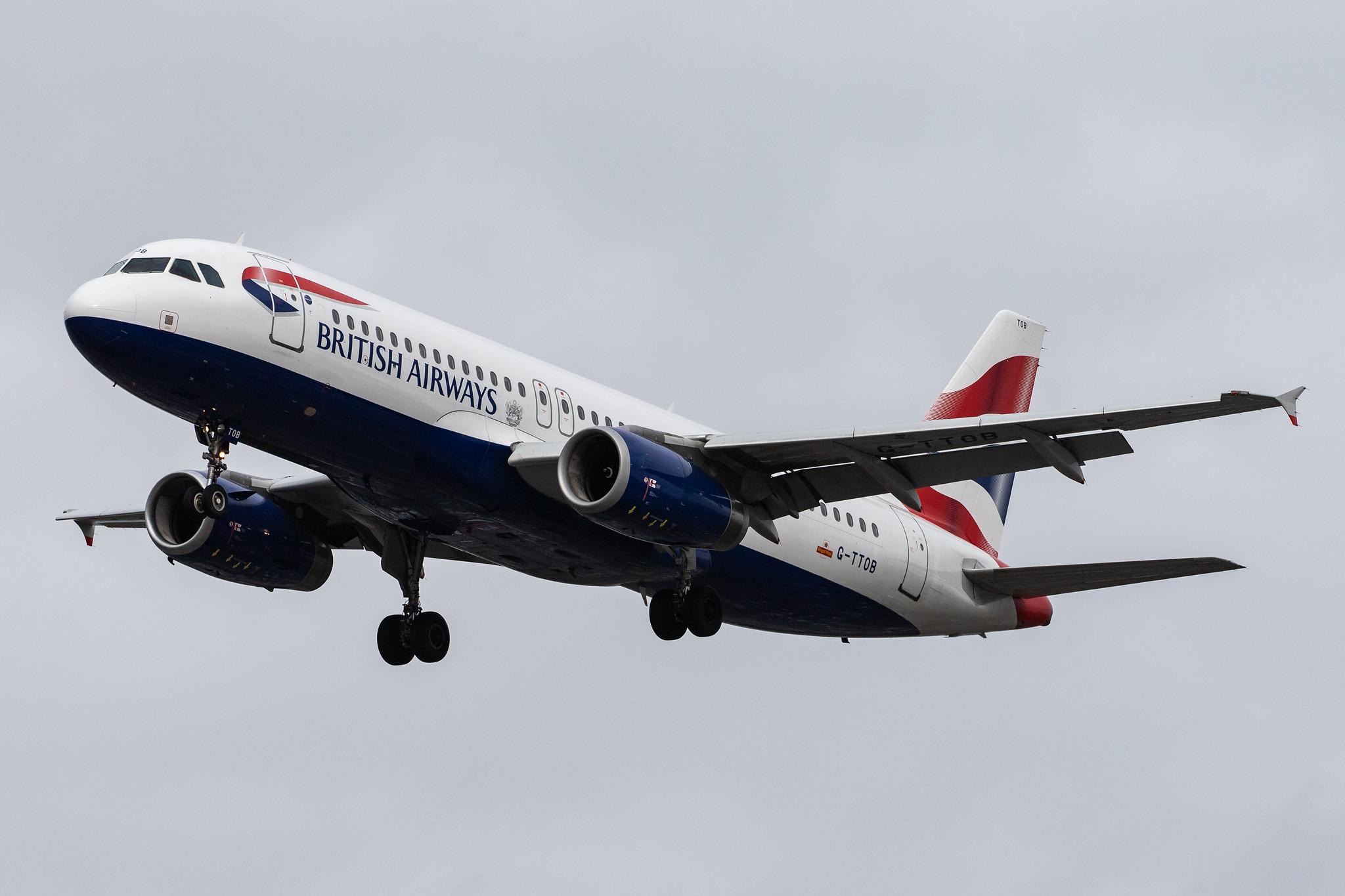 London Heathrow Airport: British Airways (BA / BAW) |  Airbus A320-232 A320 | G-TTOB | MSN 1687