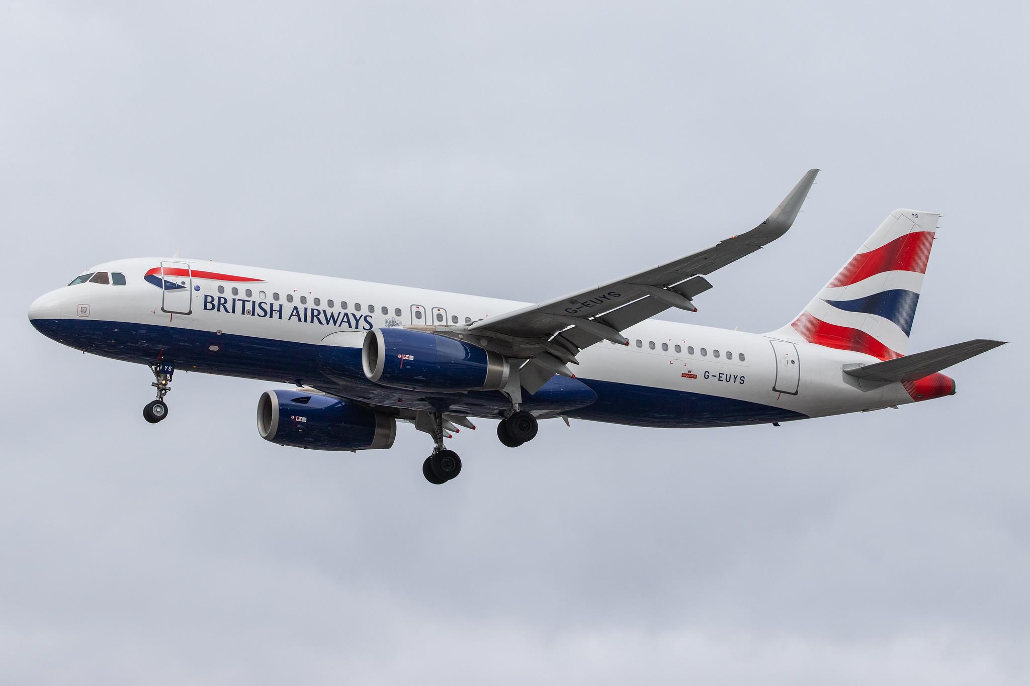 London Heathrow Airport: British Airways (BA / BAW) |  Airbus A320-232 A320 | G-EUYS | MSN 5948