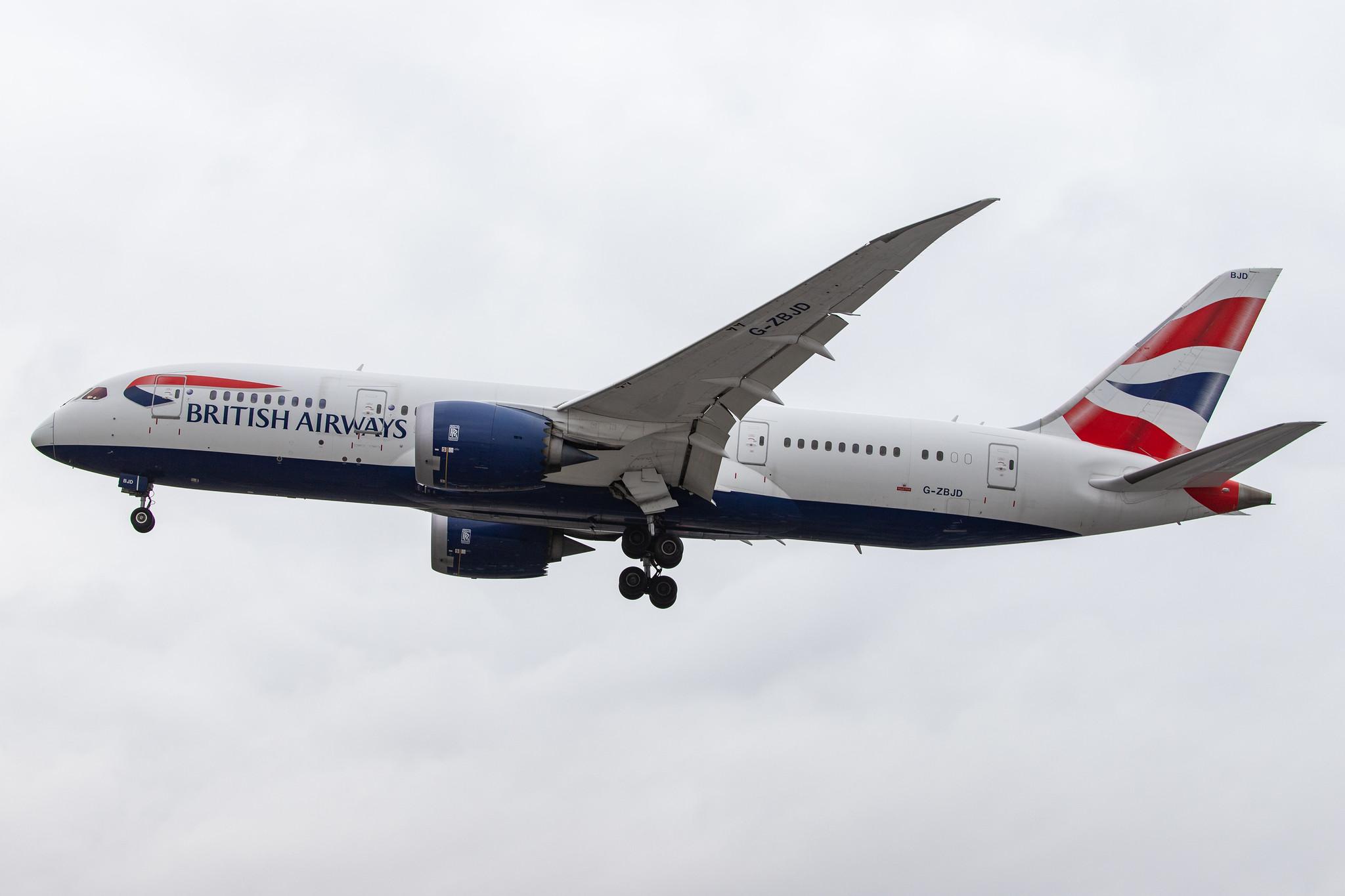 London Heathrow Airport: British Airways (BA / BAW) |  Boeing 787-8 Dreamliner B788 | G-ZBJD | MSN 38619