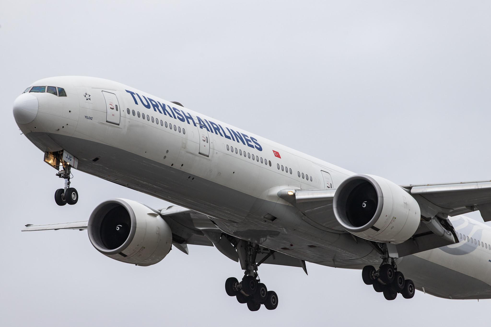 London Heathrow Airport: Turkish Airlines (TK / THY) |  Boeing 777-3F2(ER) B77W | TC-JJG | MSN 40791