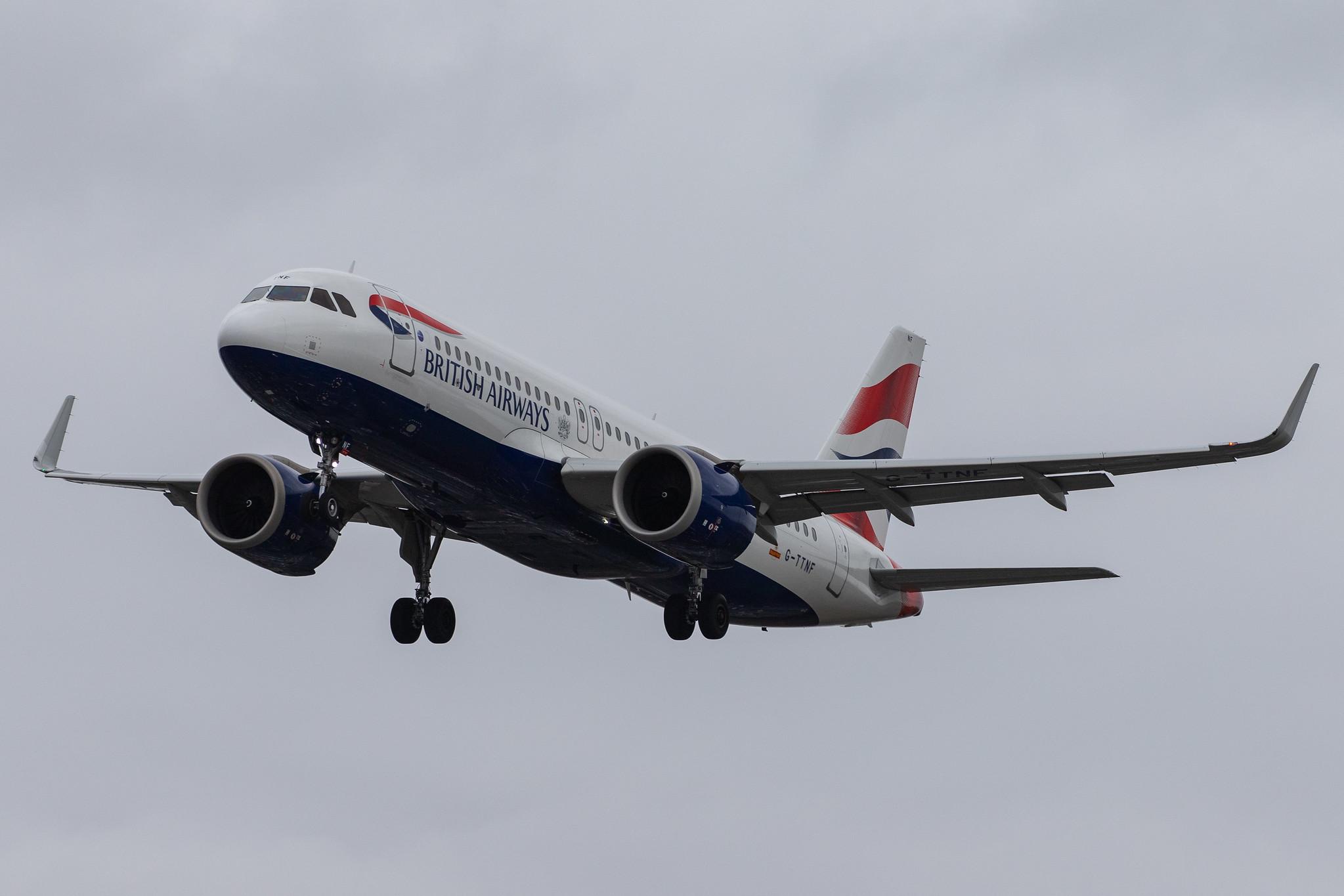 London Heathrow Airport: British Airways (BA / BAW) |  Airbus A320-251N A20N | G-TTNF | MSN 8408