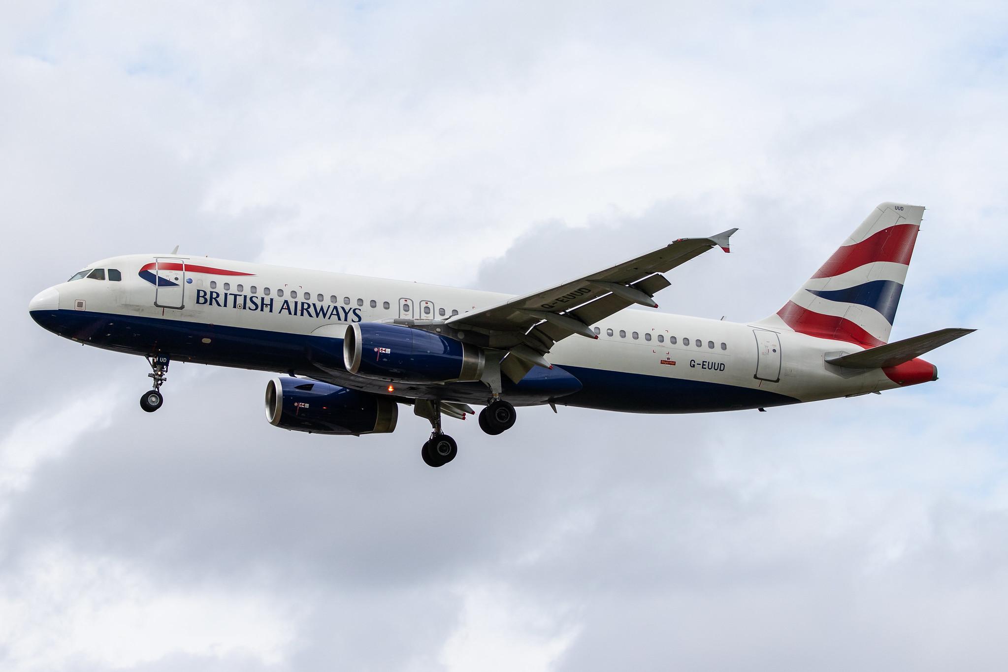 London Heathrow Airport: British Airways (BA / BAW) |  Airbus A320-232 A320 | G-EUUD | MSN 1760