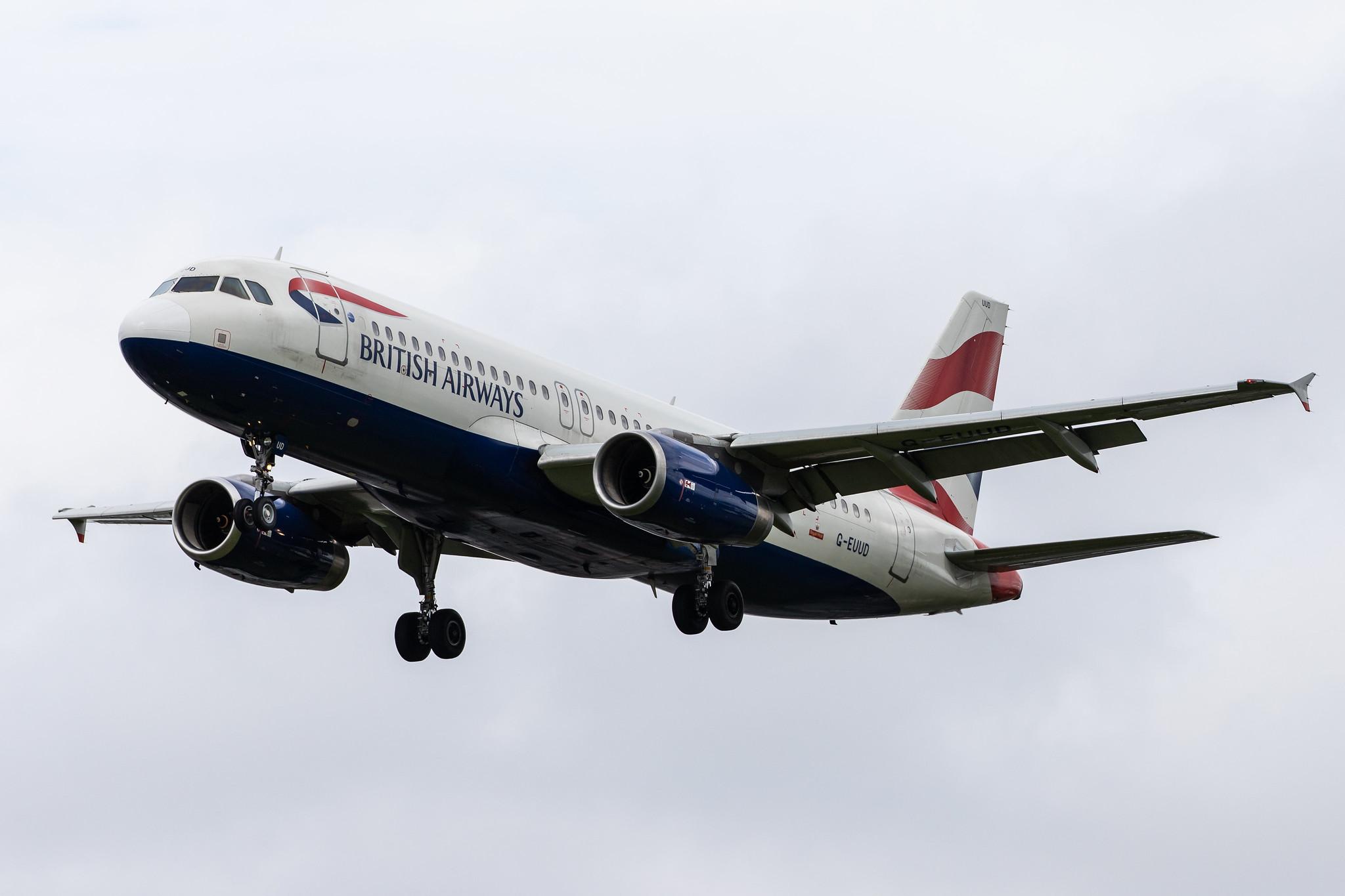 London Heathrow Airport: British Airways (BA / BAW) |  Airbus A320-232 A320 | G-EUUD | MSN 1760