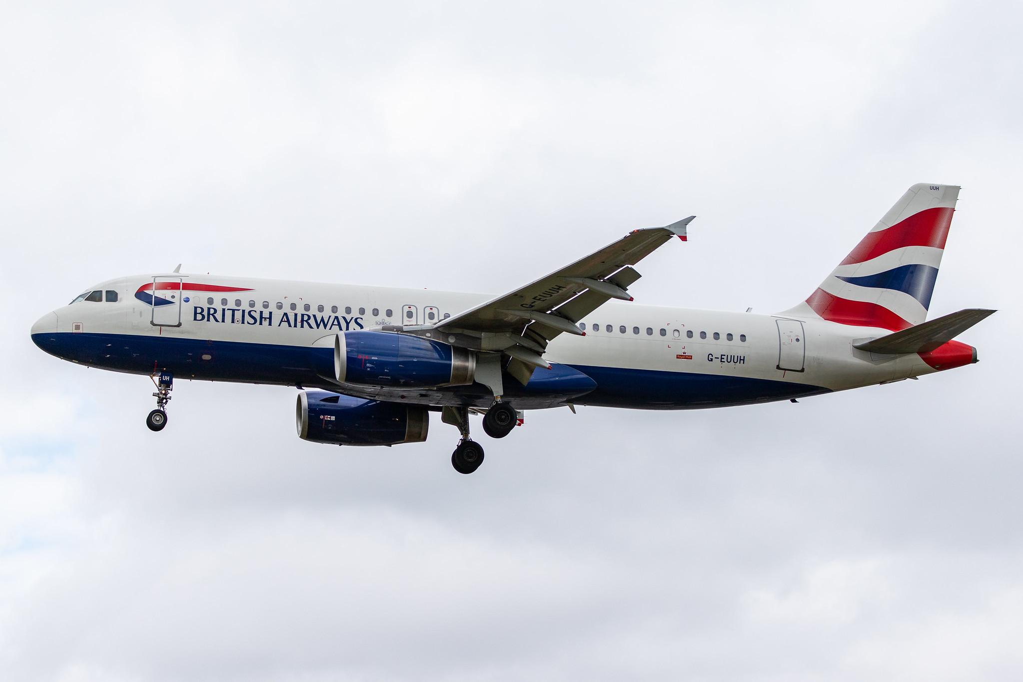 London Heathrow Airport: British Airways (BA / BAW) |  Airbus A320-232 A320 | G-EUUH | MSN 1665