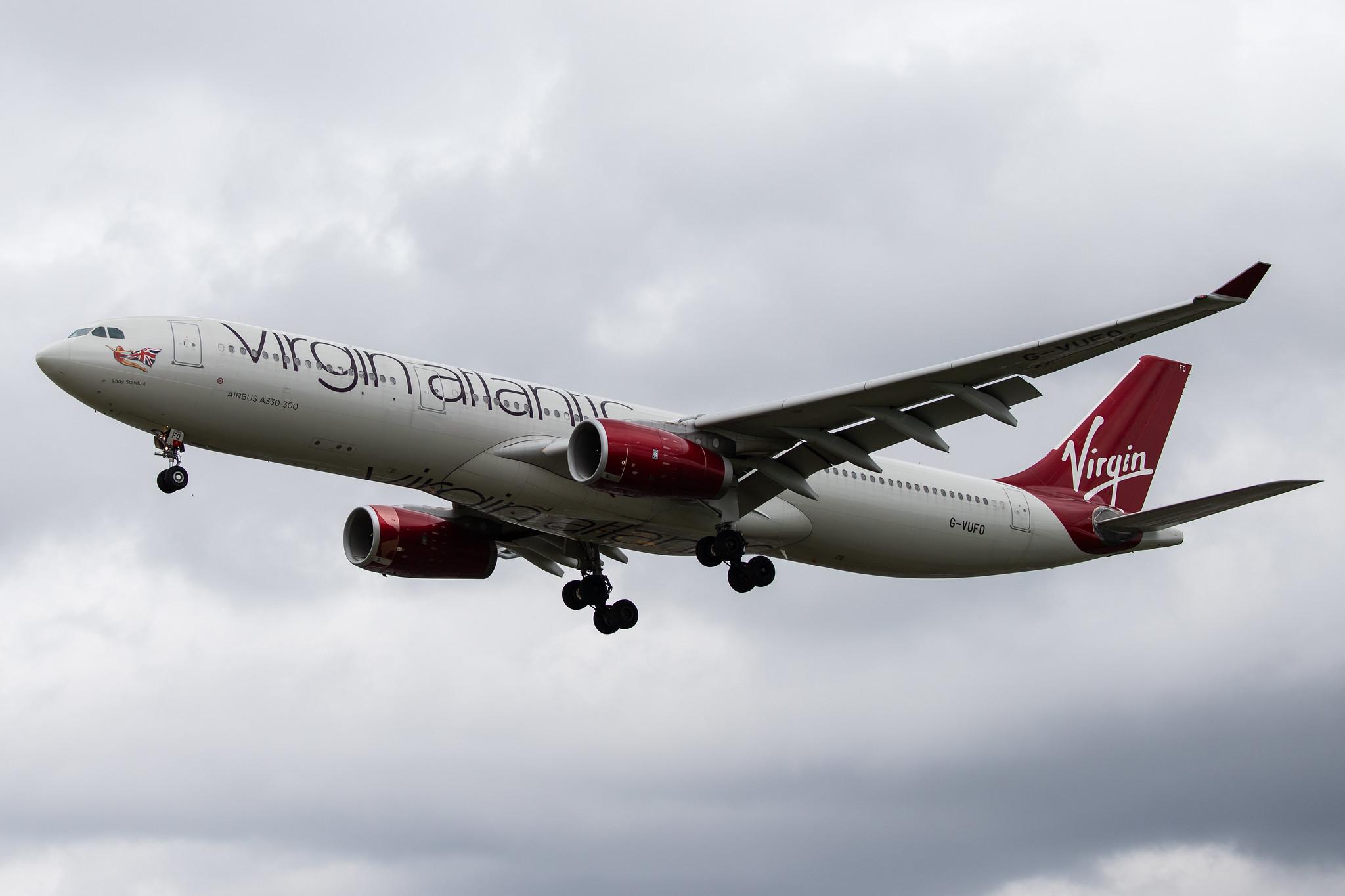 London Heathrow Airport: Virgin Atlantic (VS / VIR) |  Airbus A330-343 A333 | G-VUFO | MSN 1352