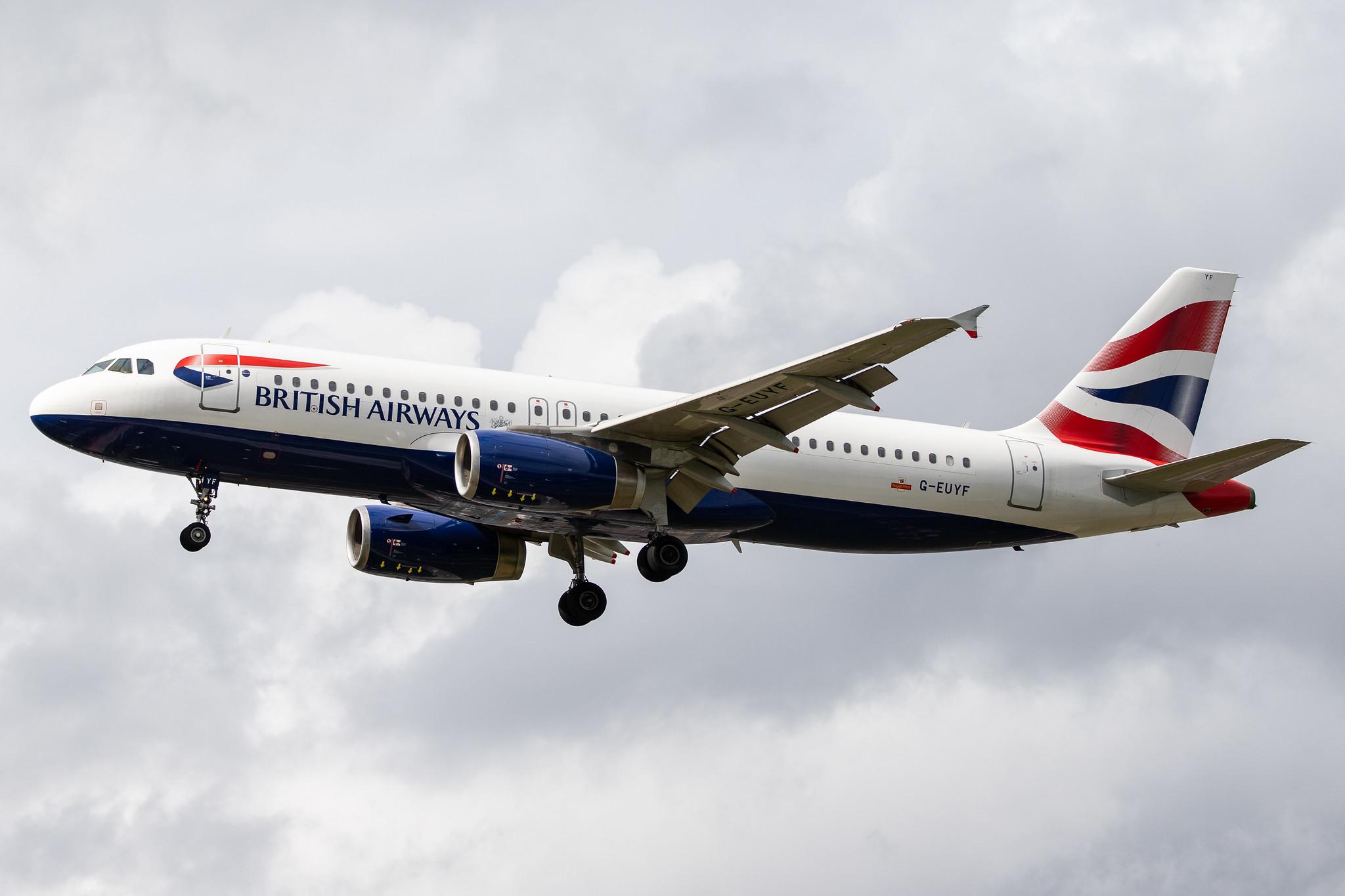 London Heathrow Airport: British Airways (BA / BAW) |  Airbus A320-232 A320 | G-EUYF | MSN 4185