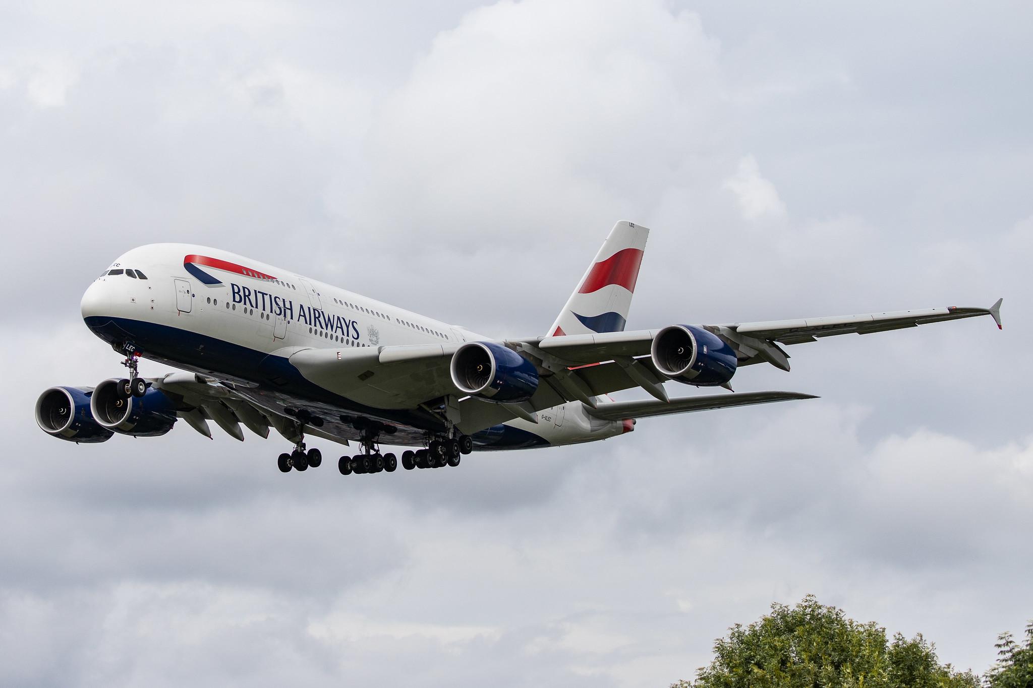 London Heathrow Airport: British Airways (BA / BAW) |  Airbus A380-841 A388 | G-XLEC | MSN 124