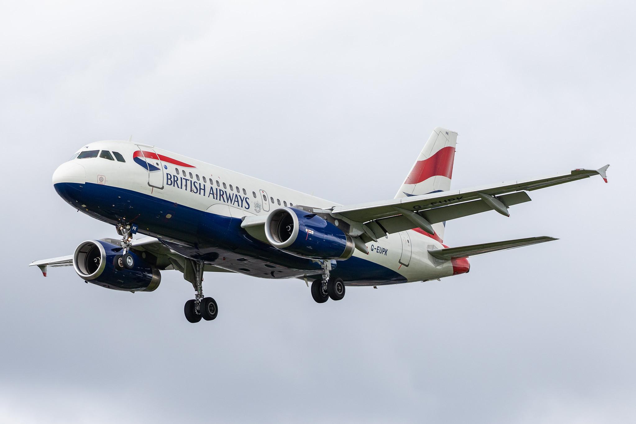 London Heathrow Airport: British Airways (BA / BAW) |  Airbus A319-131 A319 | G-EUPK | MSN 1236