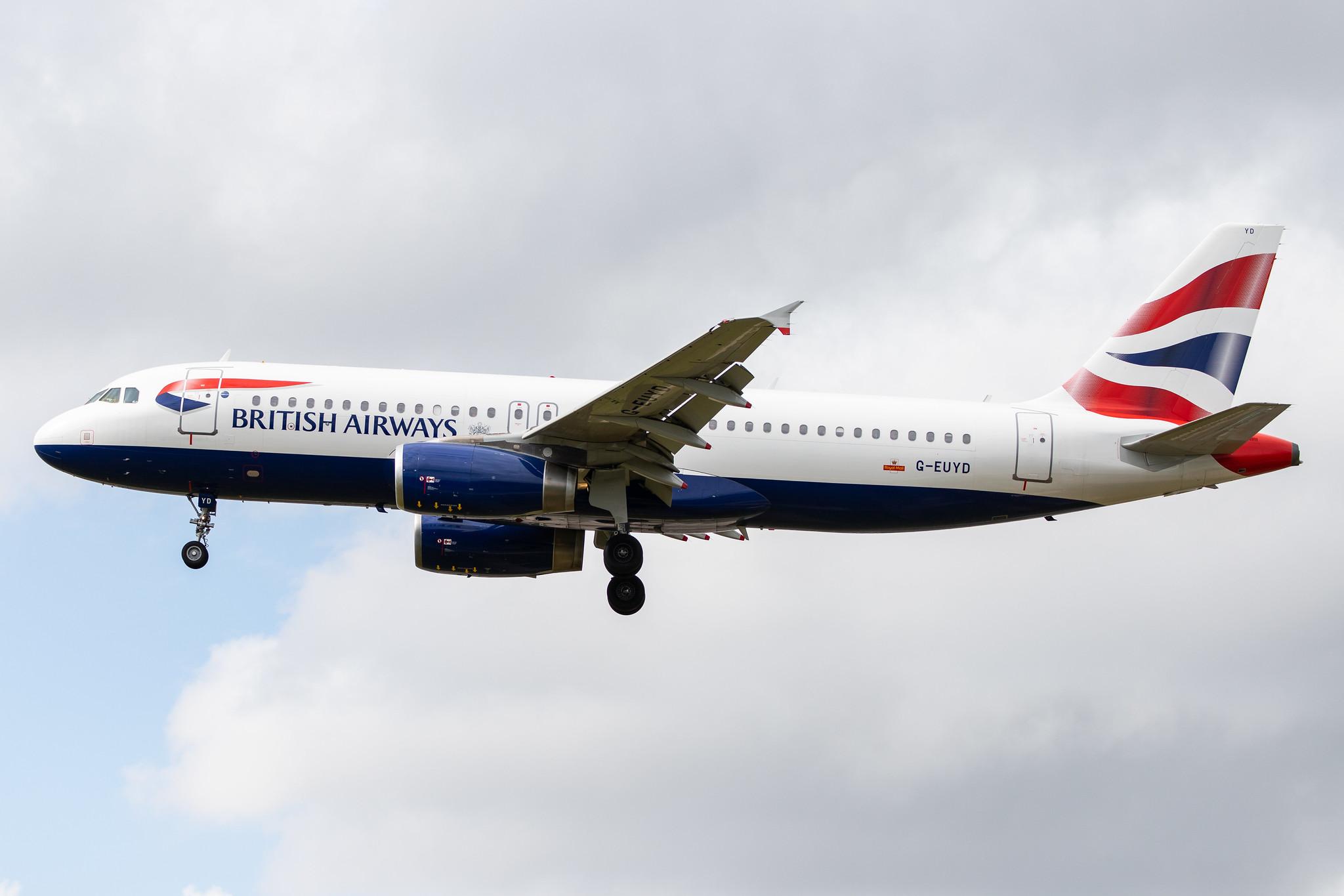 London Heathrow Airport: British Airways (BA / BAW) |  Airbus A320-232 A320 | G-EUYD | MSN 3726