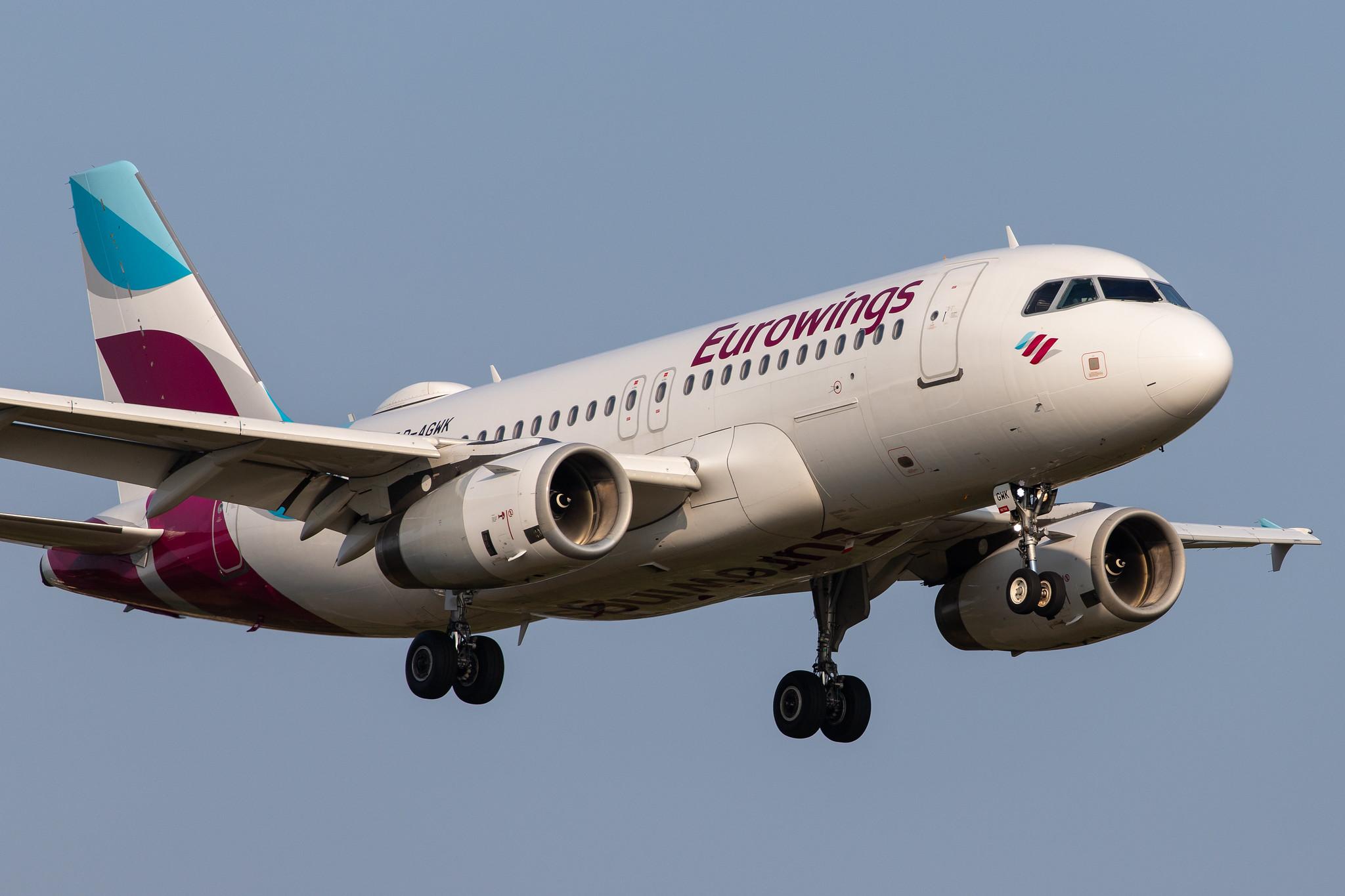 Hamburg Airport: Eurowings (EW / EWG) | Operator: Germanwings |  Airbus A319-132 A319 | D-AGWK | MSN 3500
