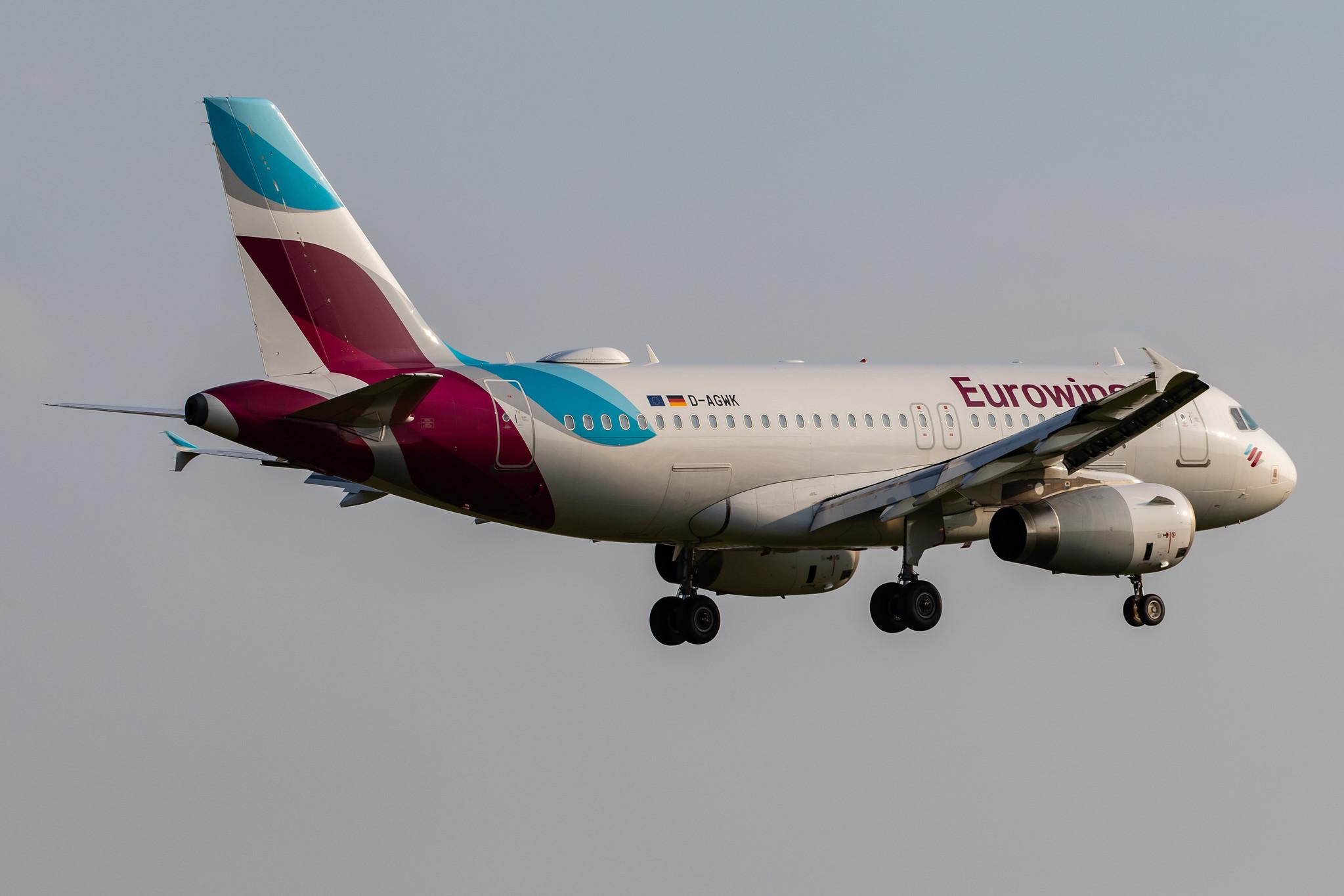 Hamburg Airport: Eurowings (EW / EWG) | Operator: Germanwings |  Airbus A319-132 A319 | D-AGWK | MSN 3500