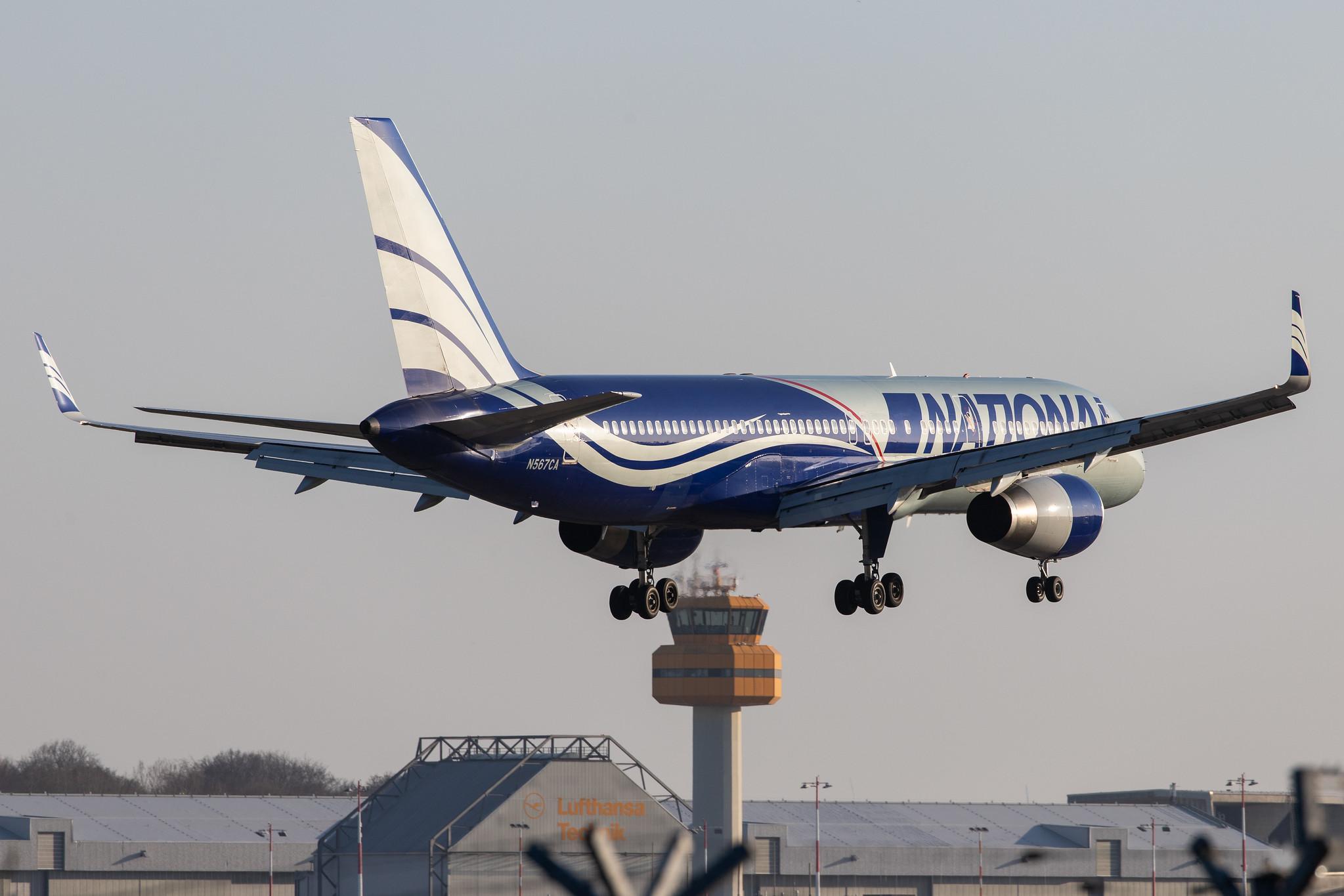 Hamburg Airport: National Airlines (N8 / NCR) |  Boeing 757-223 B752 | N567CA | MSN 24608