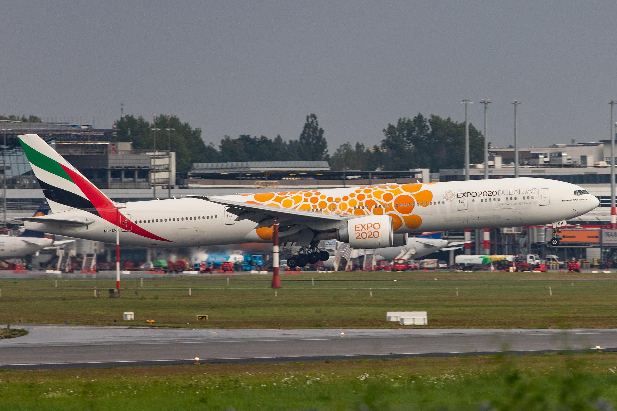 Hamburg Airport: Emirates (EK / UAE) |  Livery: Expo 2020 - Opportunity Livery |  Boeing 777-31H(ER) B77W | A6-ENR | MSN 41364