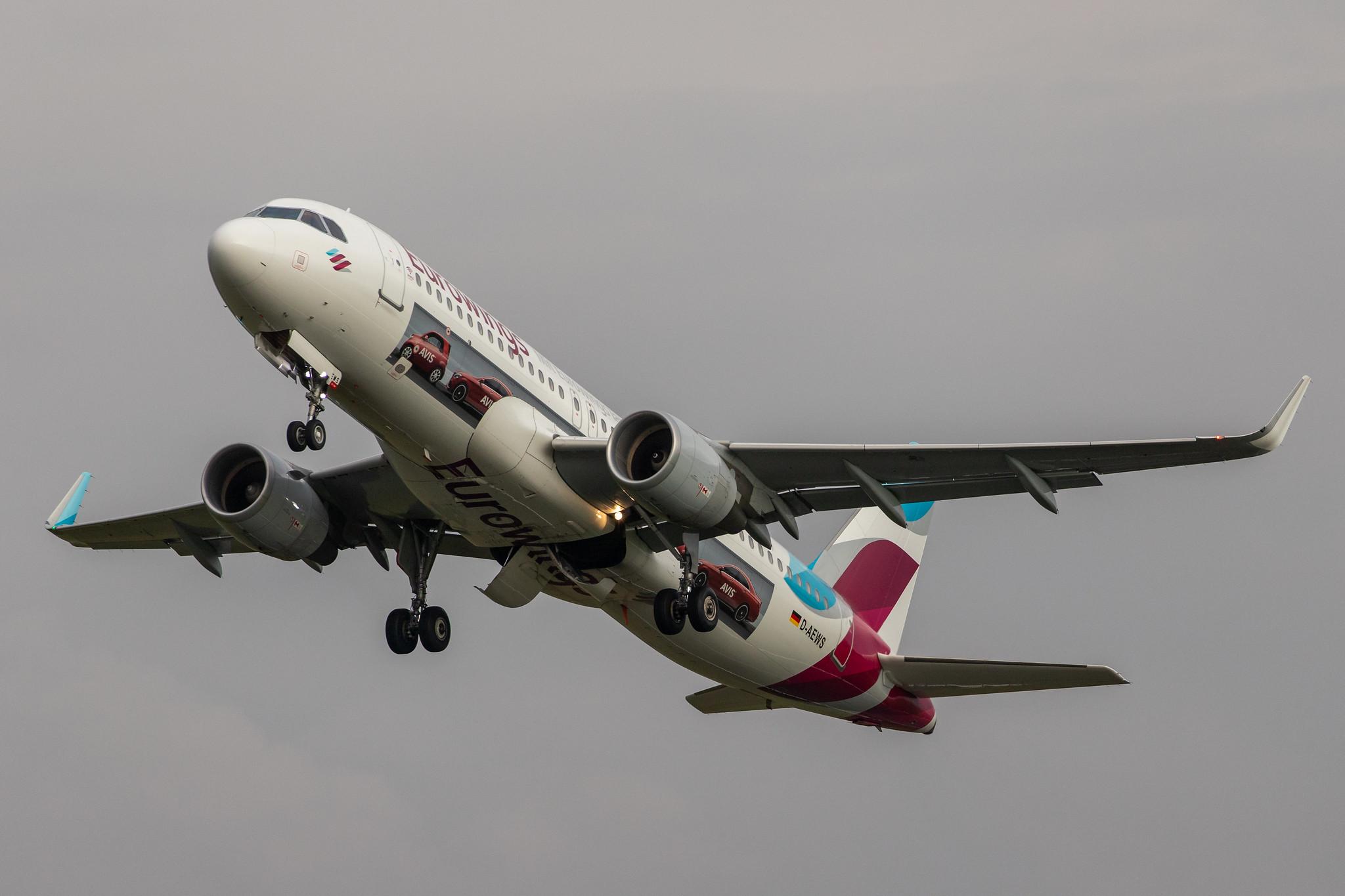 Hamburg Airport: Eurowings (EW / EWG) |  Livery: AVIS Livery |  Airbus A320-214 A320 | D-AEWS | MSN 7439