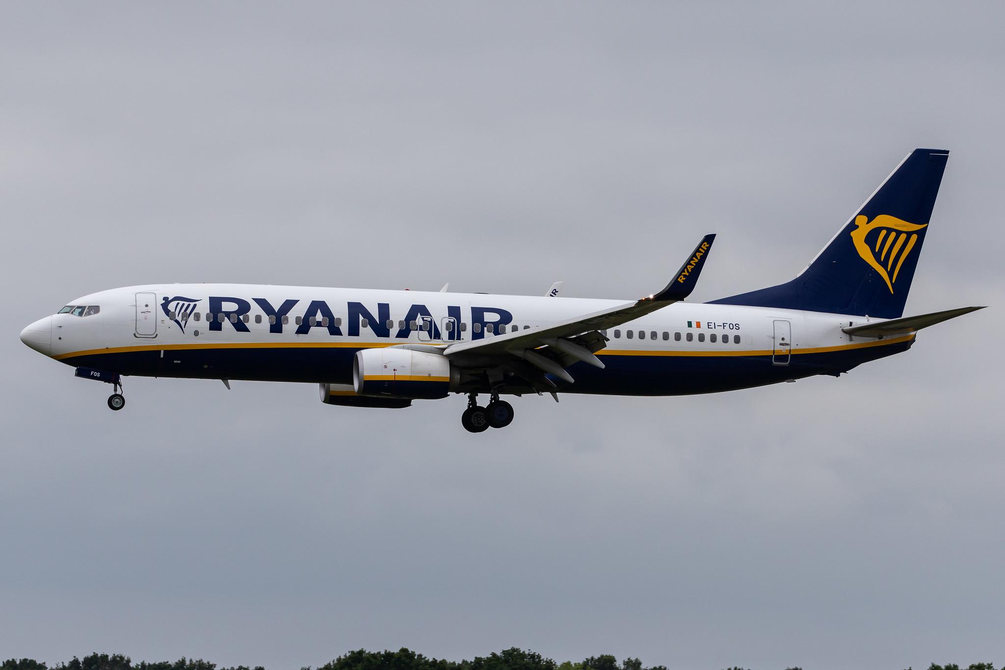Hamburg Airport: Ryanair (FR / RYR) |  Boeing 737-8AS B738 | EI-FOS | MSN 44727