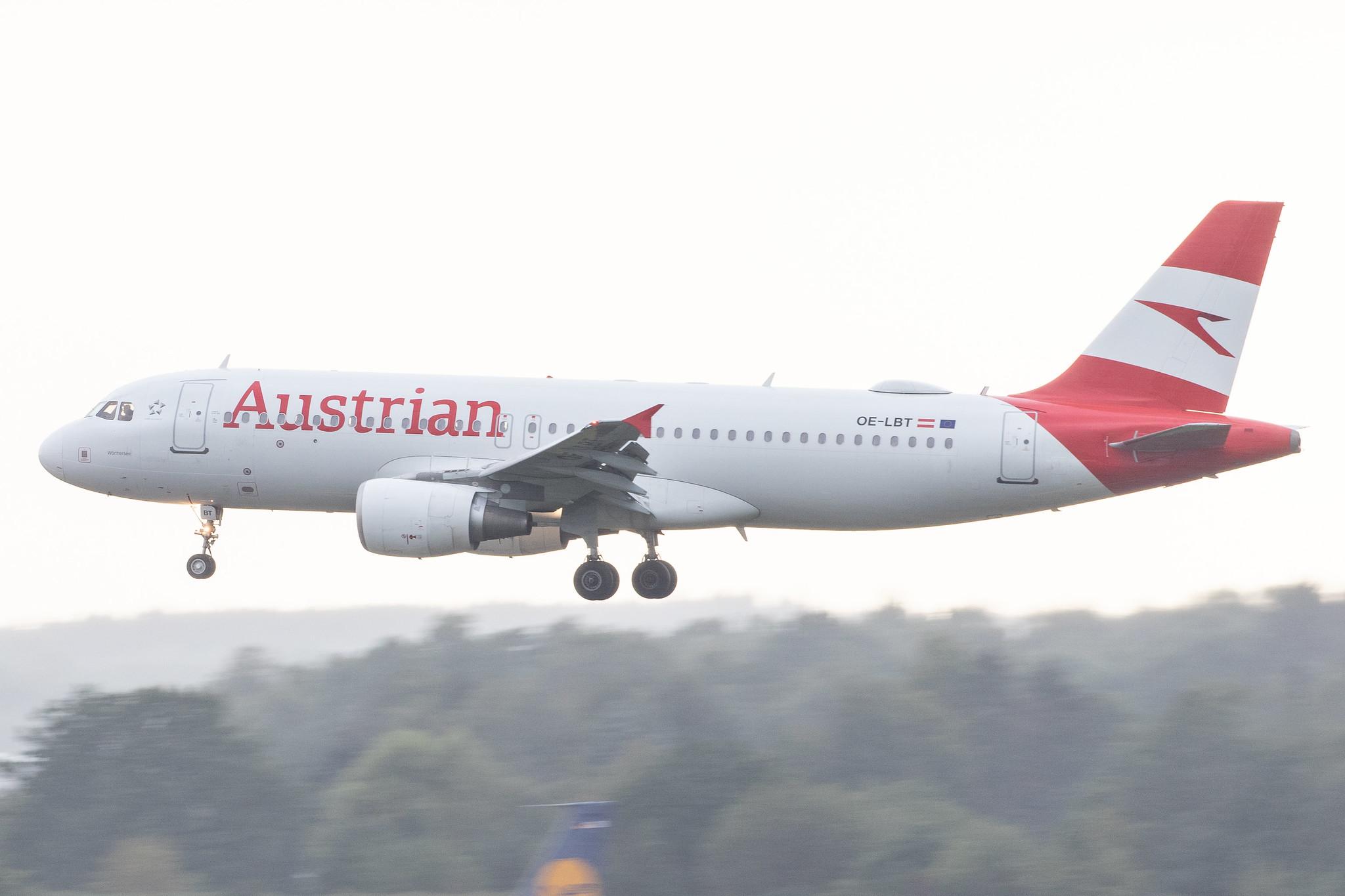 Hamburg Airport: Austrian Airlines (OS / AUA) |  Airbus A320-214 A320 | OE-LBT | MSN 1387
