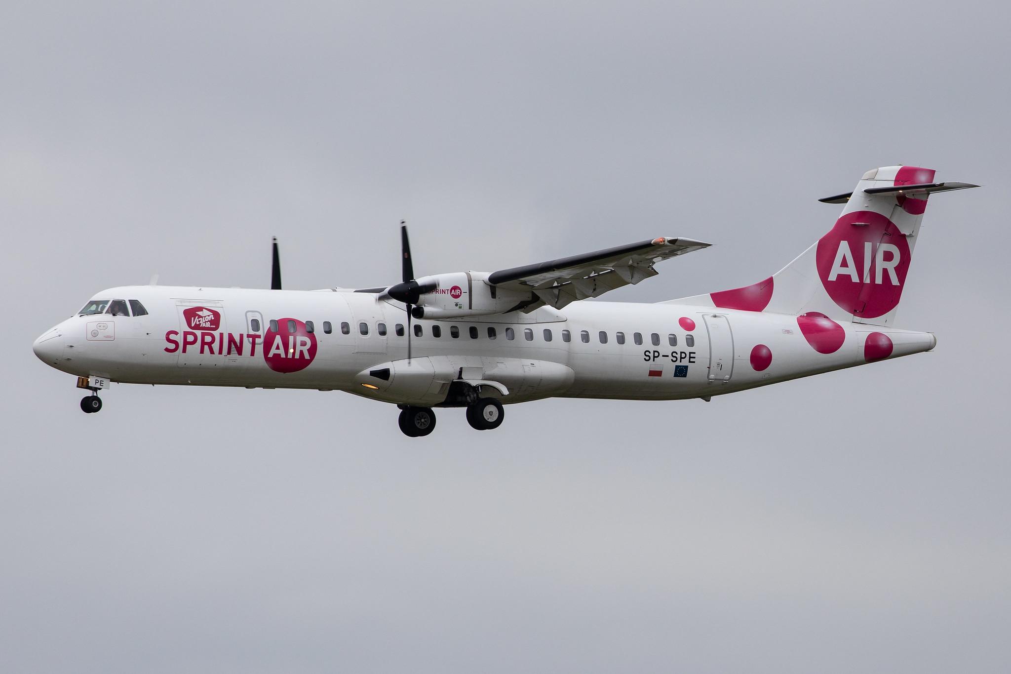Hamburg Airport: Sprint Air (P8 / SRN) |  ATR 72-202 AT72 | SP-SPE | MSN 0441