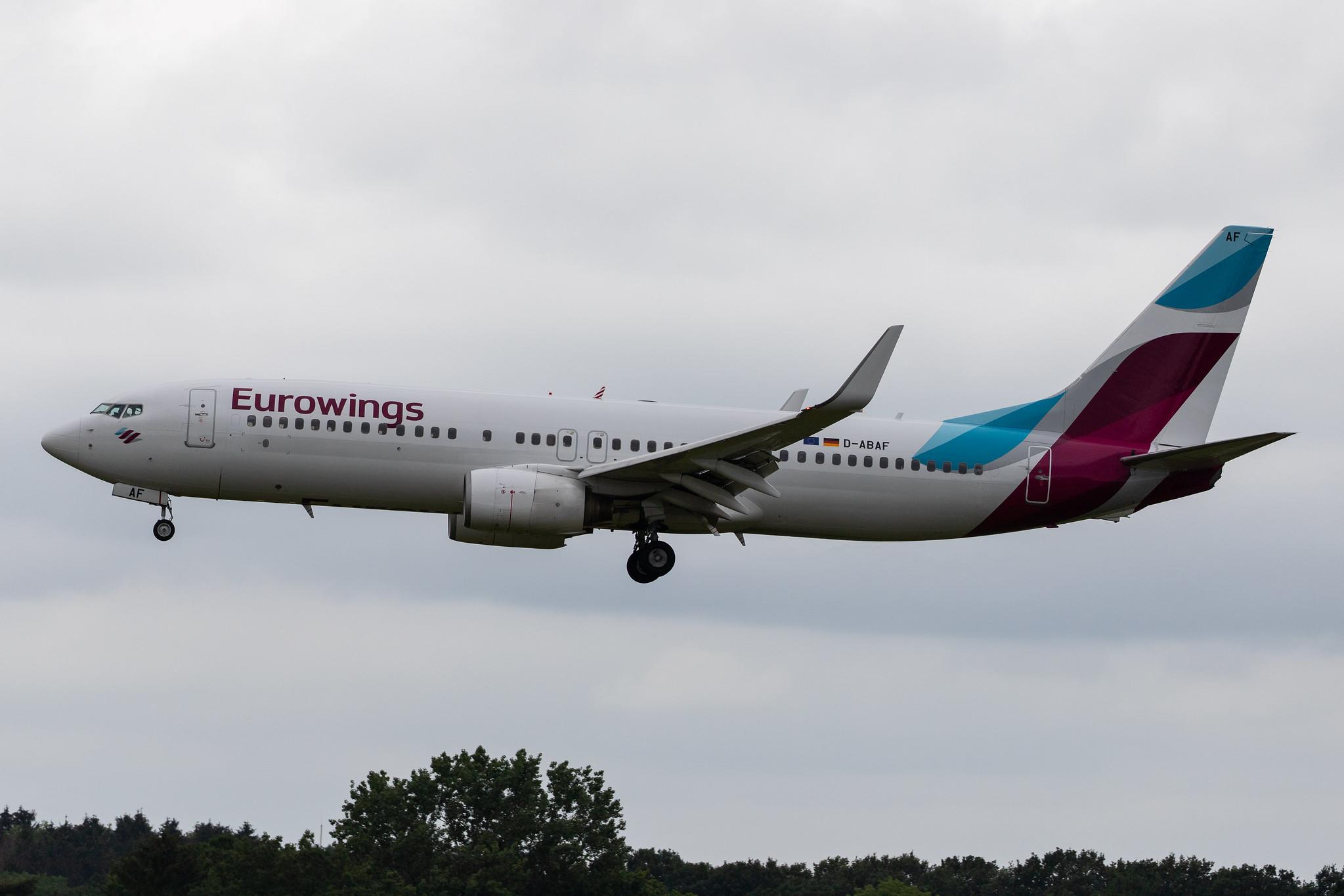 Hamburg Airport: Eurowings (EW / EWG) | Operator: TUI fly |  Boeing 737-86J B738 | D-ABAF | MSN 30878