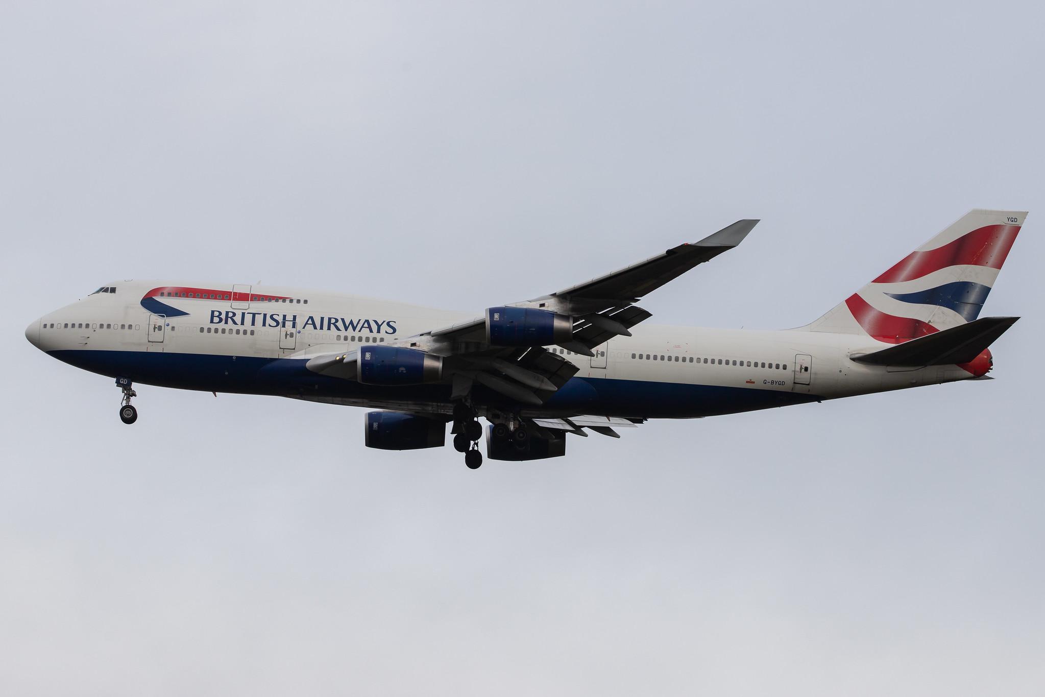 London Heathrow Airport: British Airways (BA / BAW) |  Boeing 747-436 B744 | G-BYGD | MSN 28857